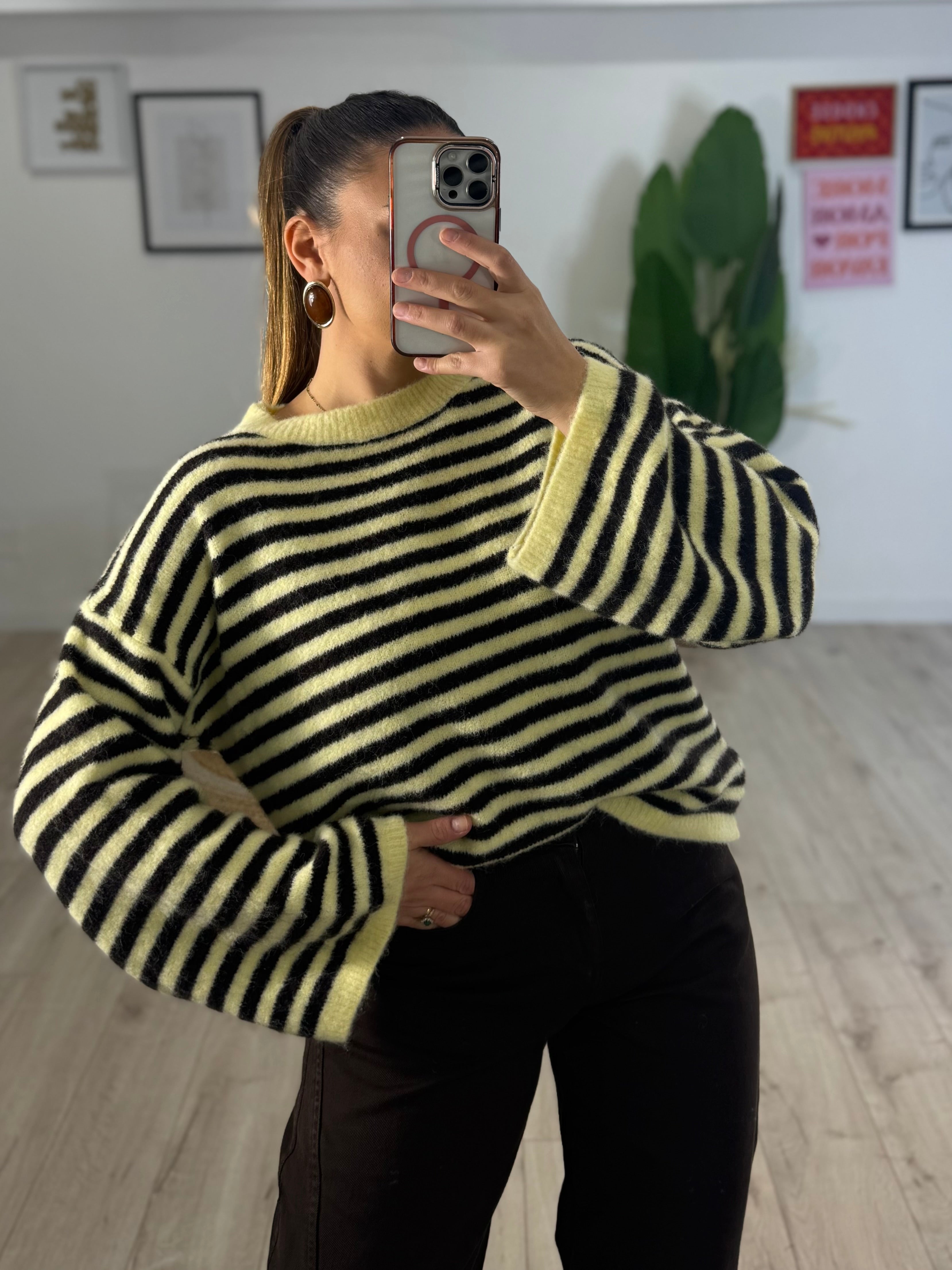 Maglione Mohair Girocollo