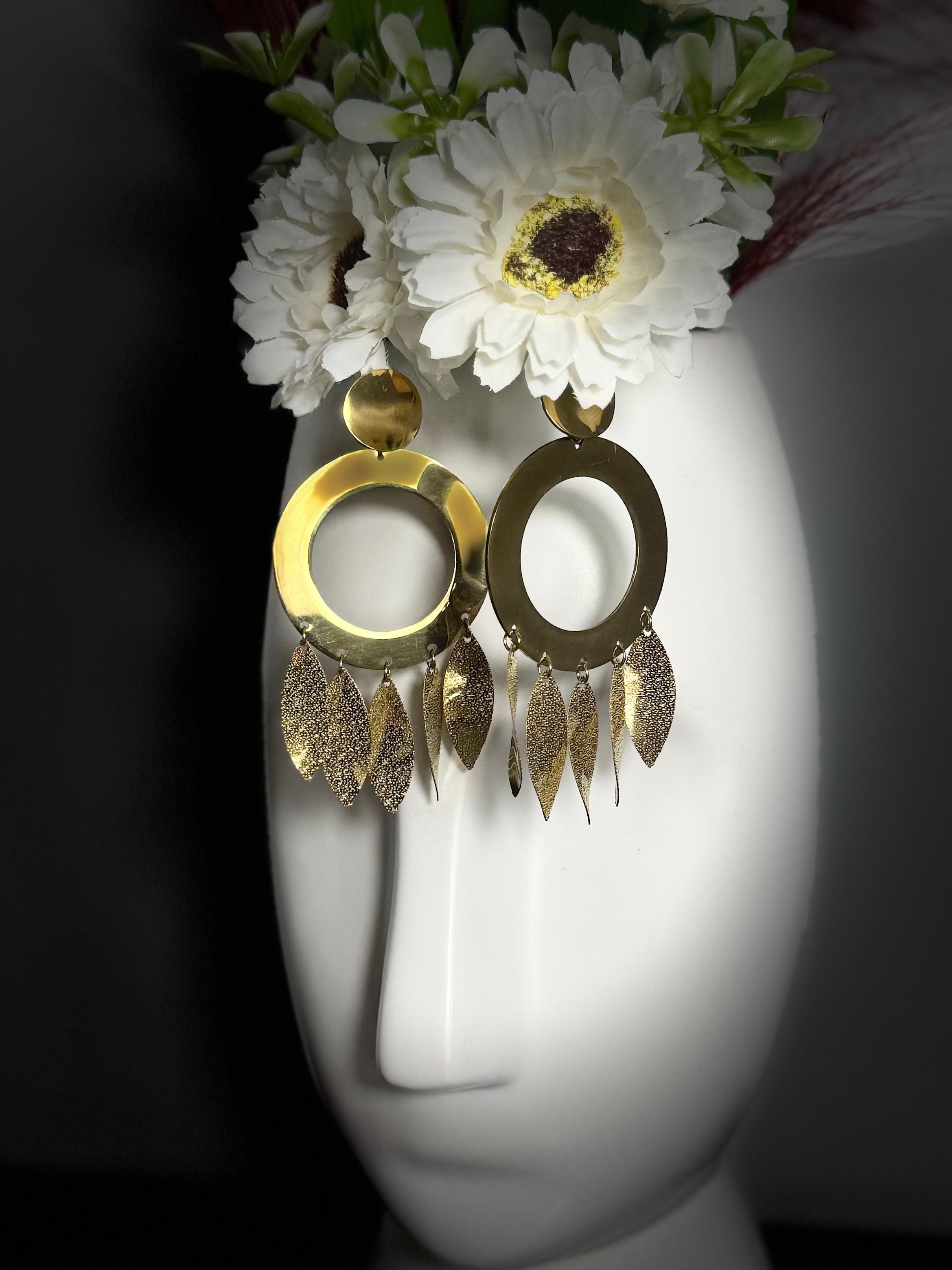 Orecchini Cerchio Piuma