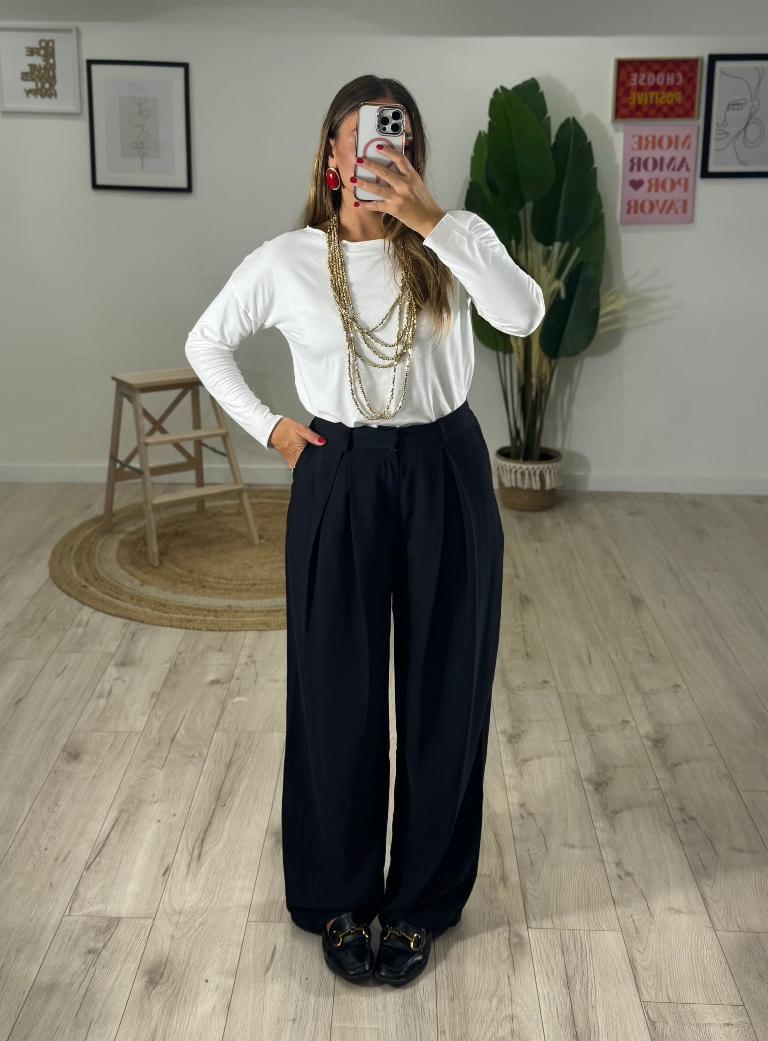 Pantalone Classico Nero By Lumina