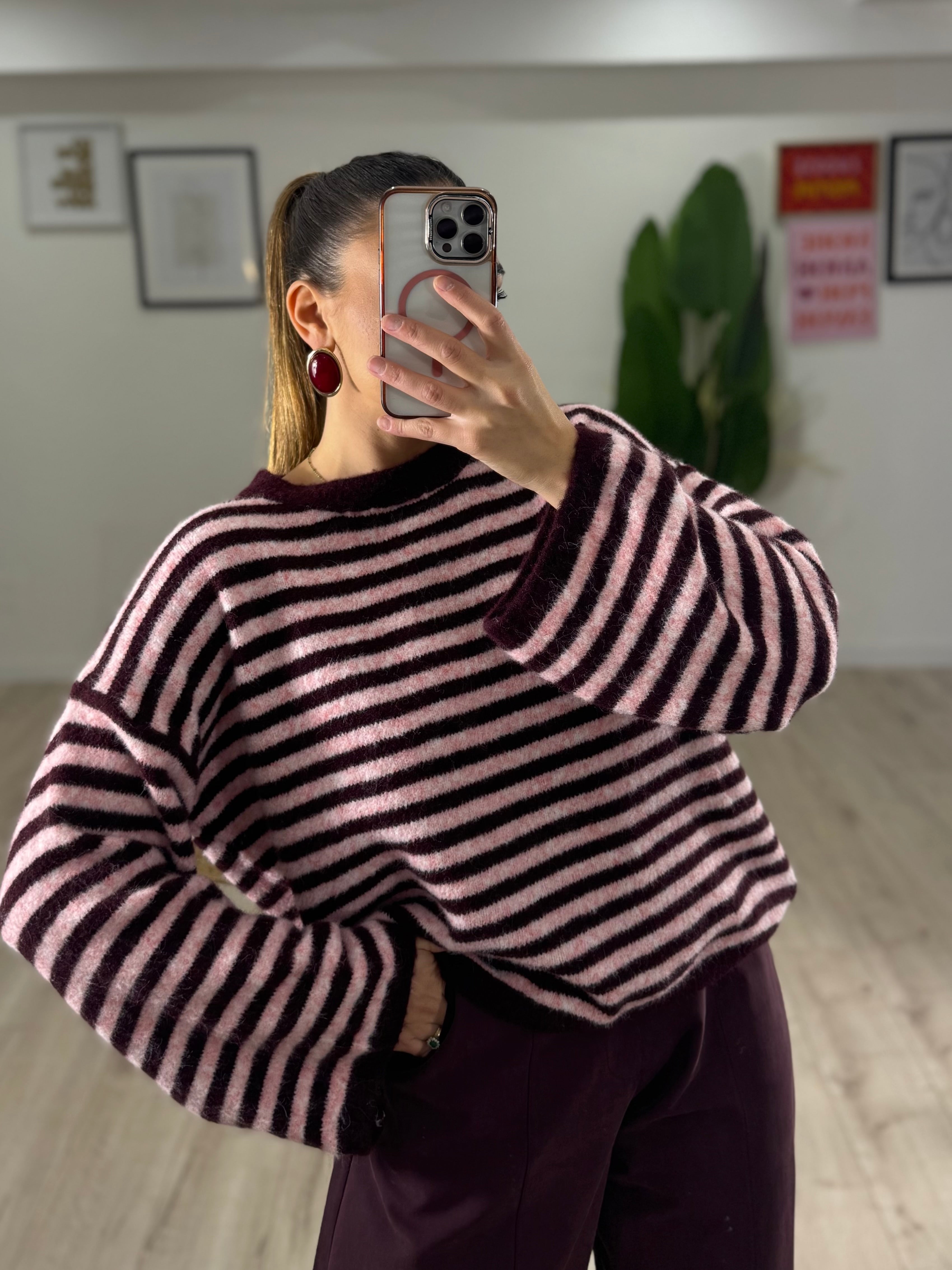 Maglione Mohair Girocollo