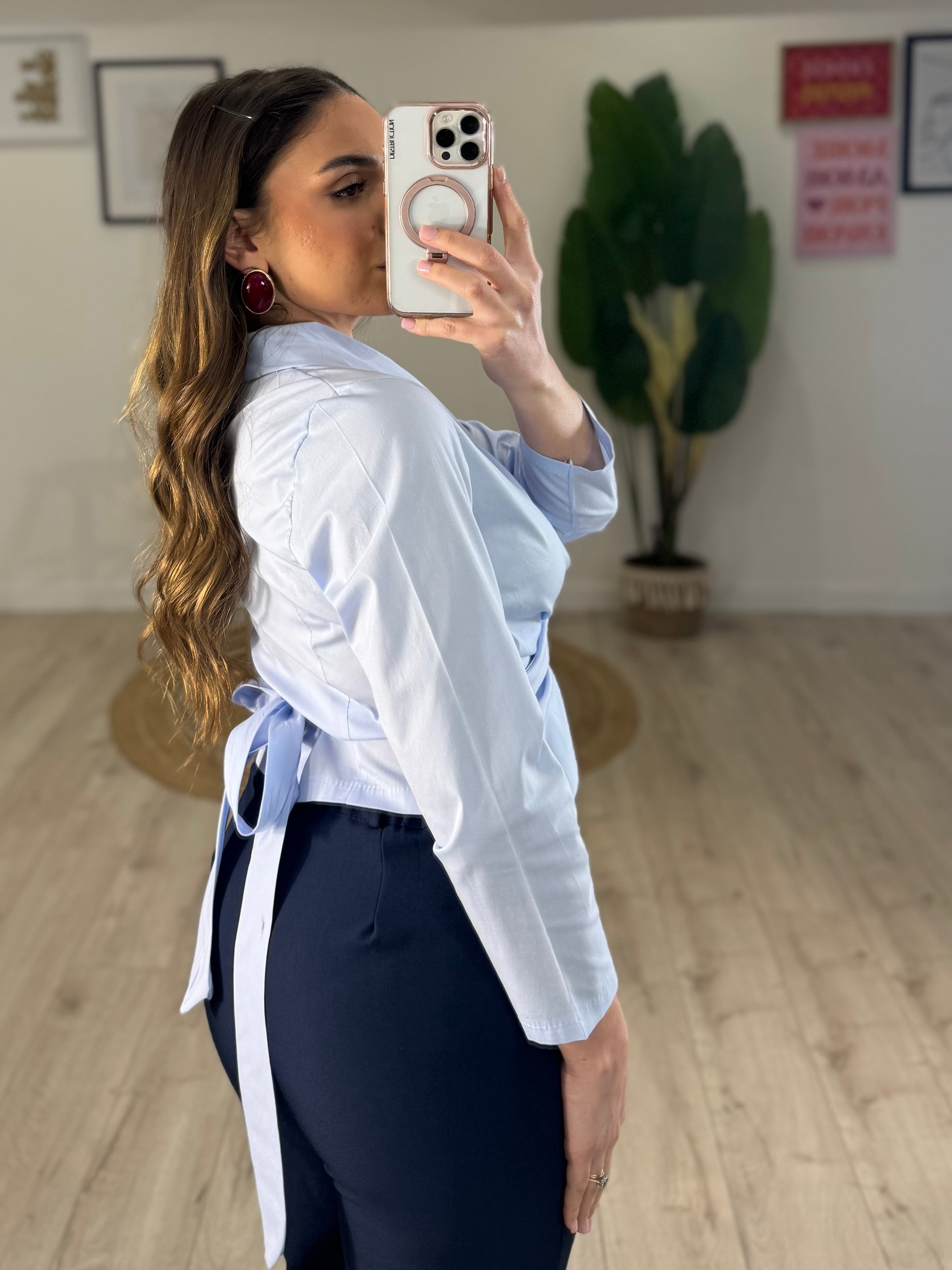 Camicia Intreccio Celeste