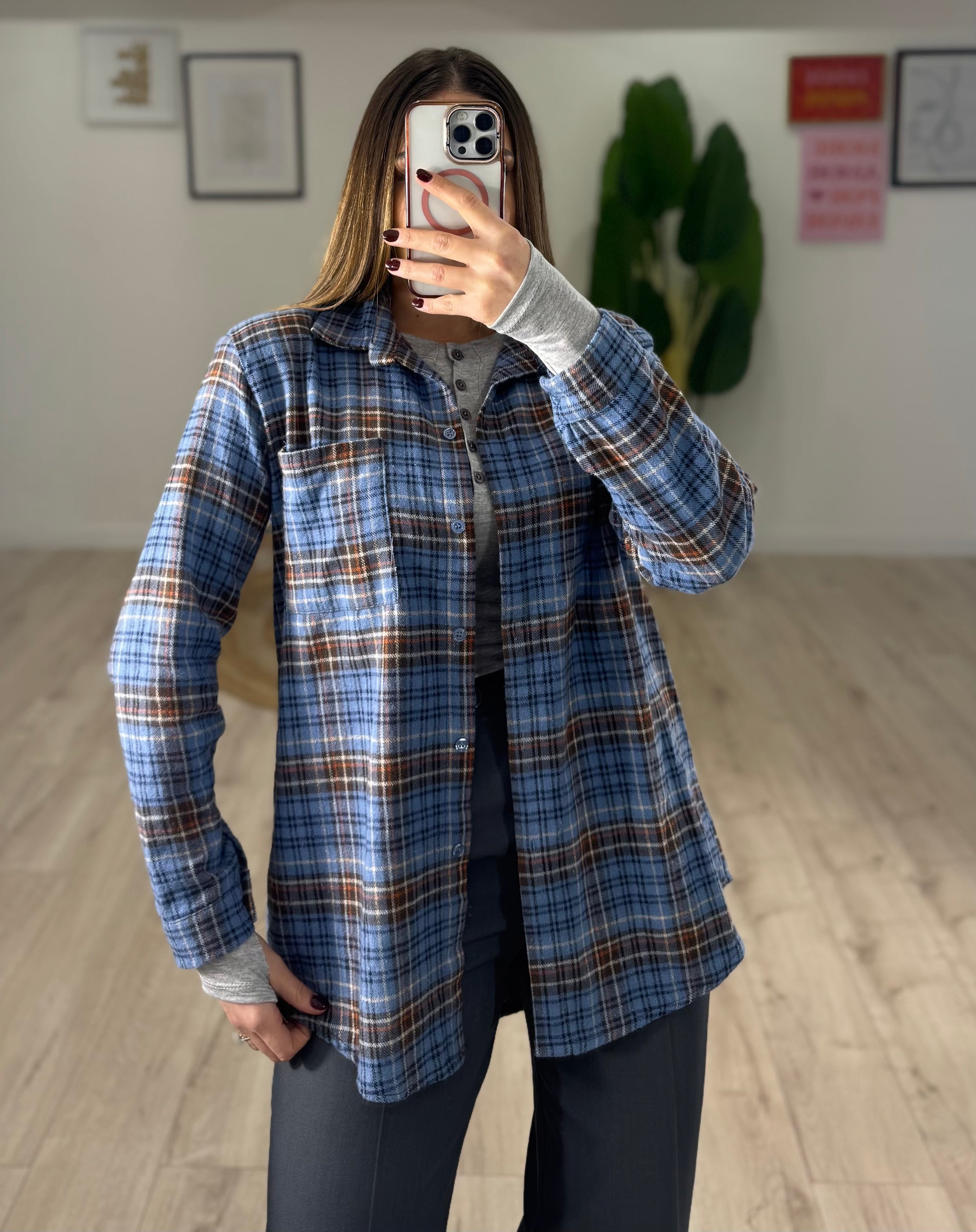 Camicia con spalline celeste