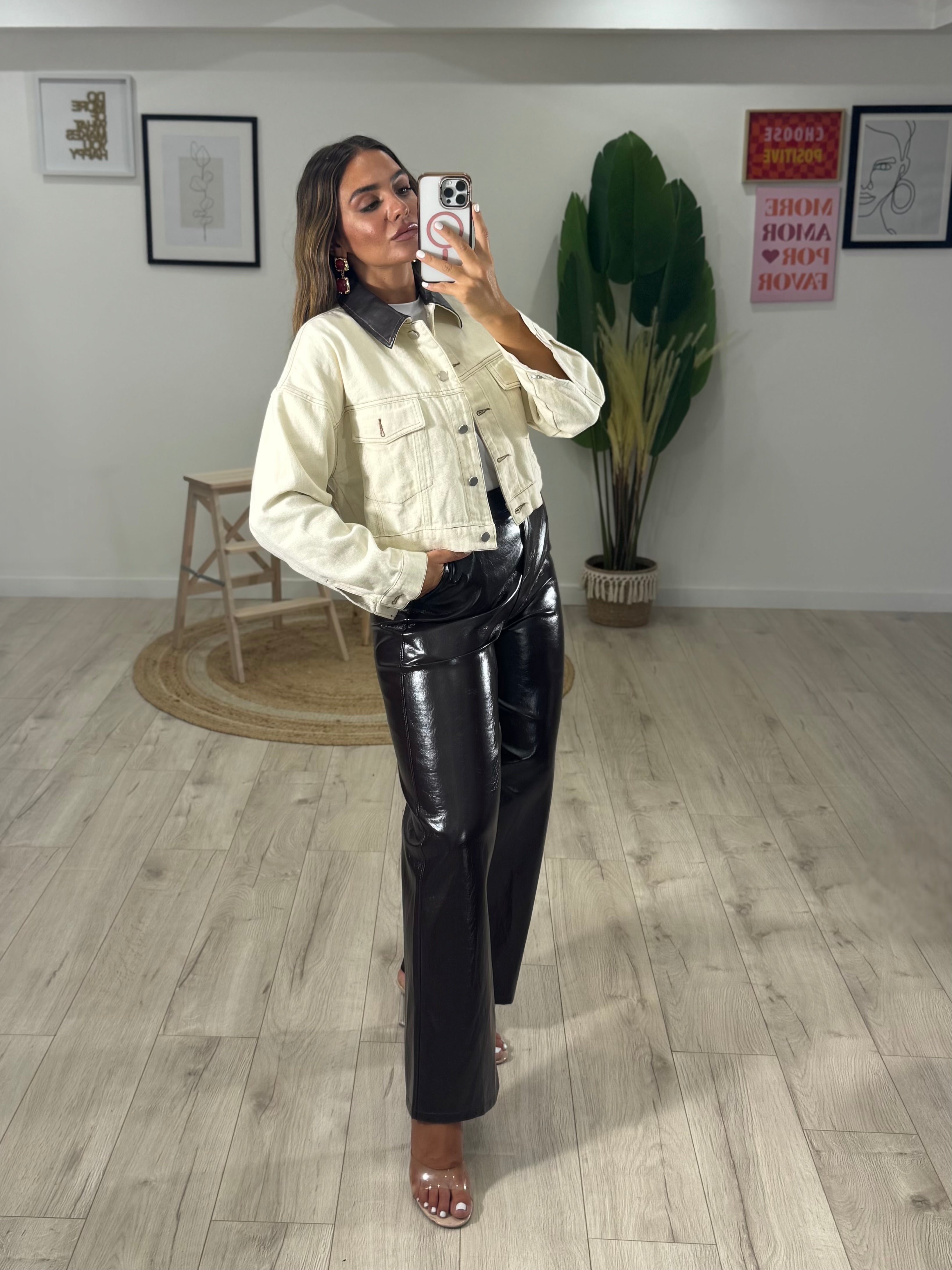 Giacca Jeans Crema