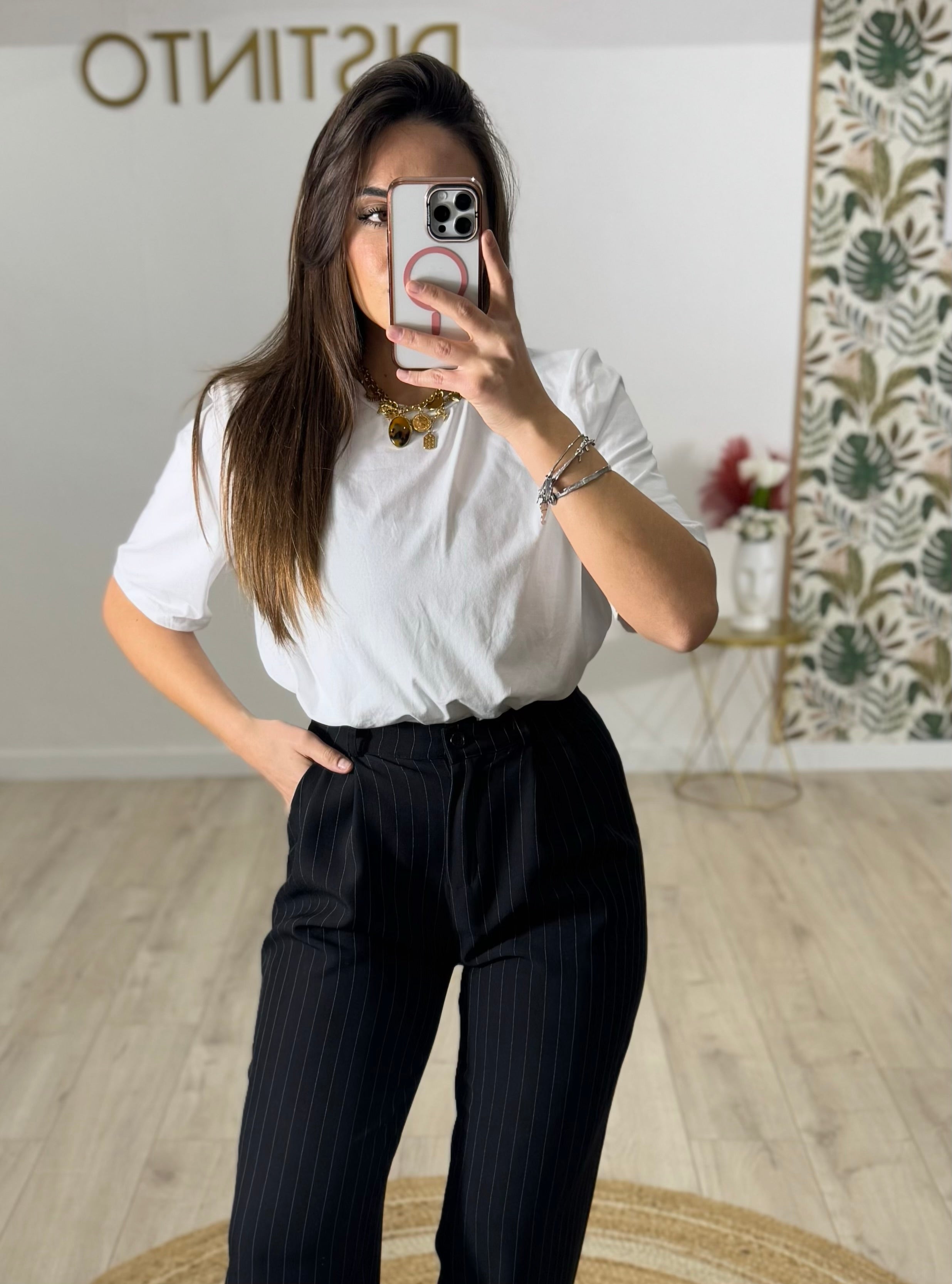 T-shirt Con Spalline Bianca