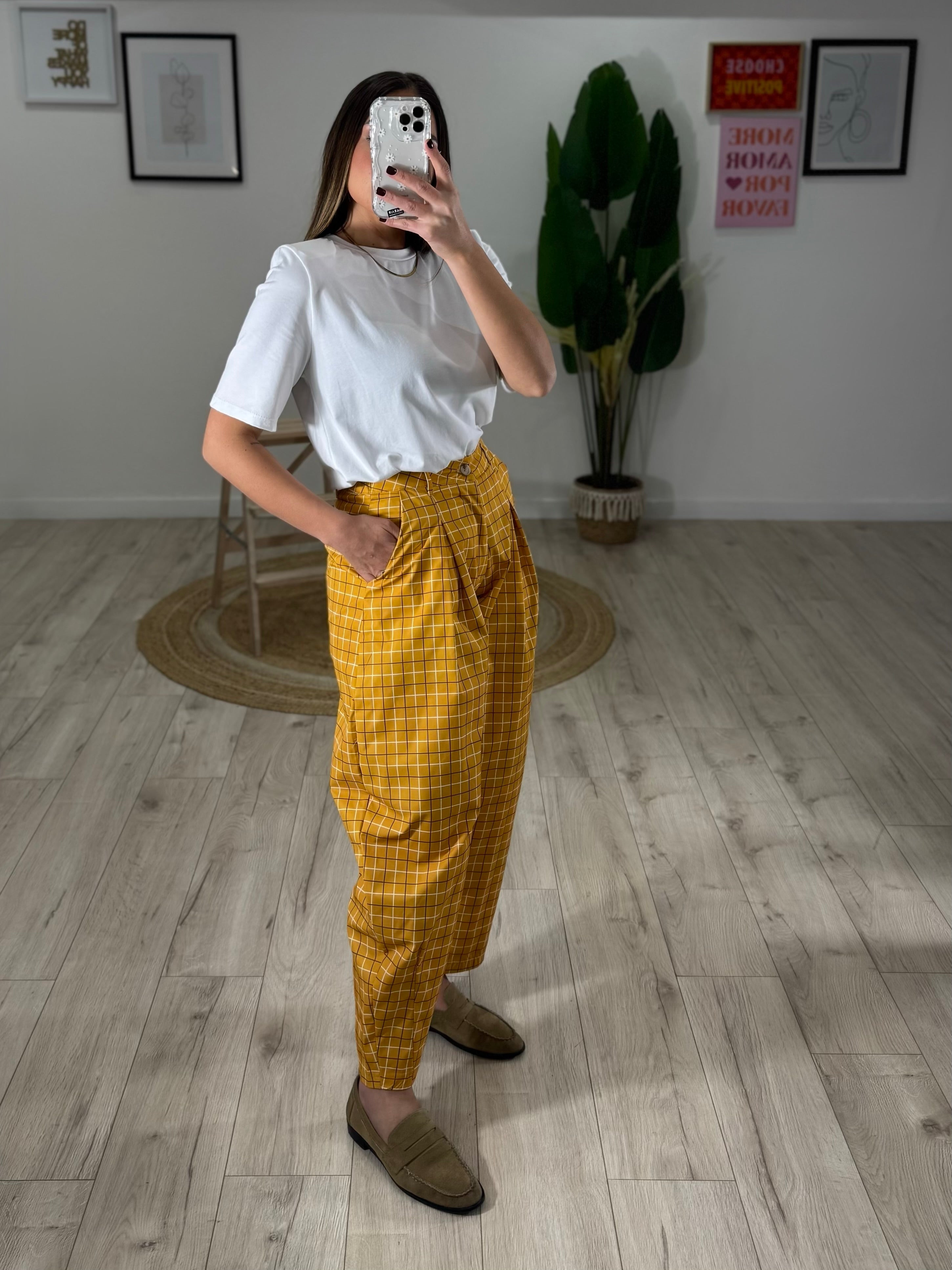 Pantalone JustWest Quadri