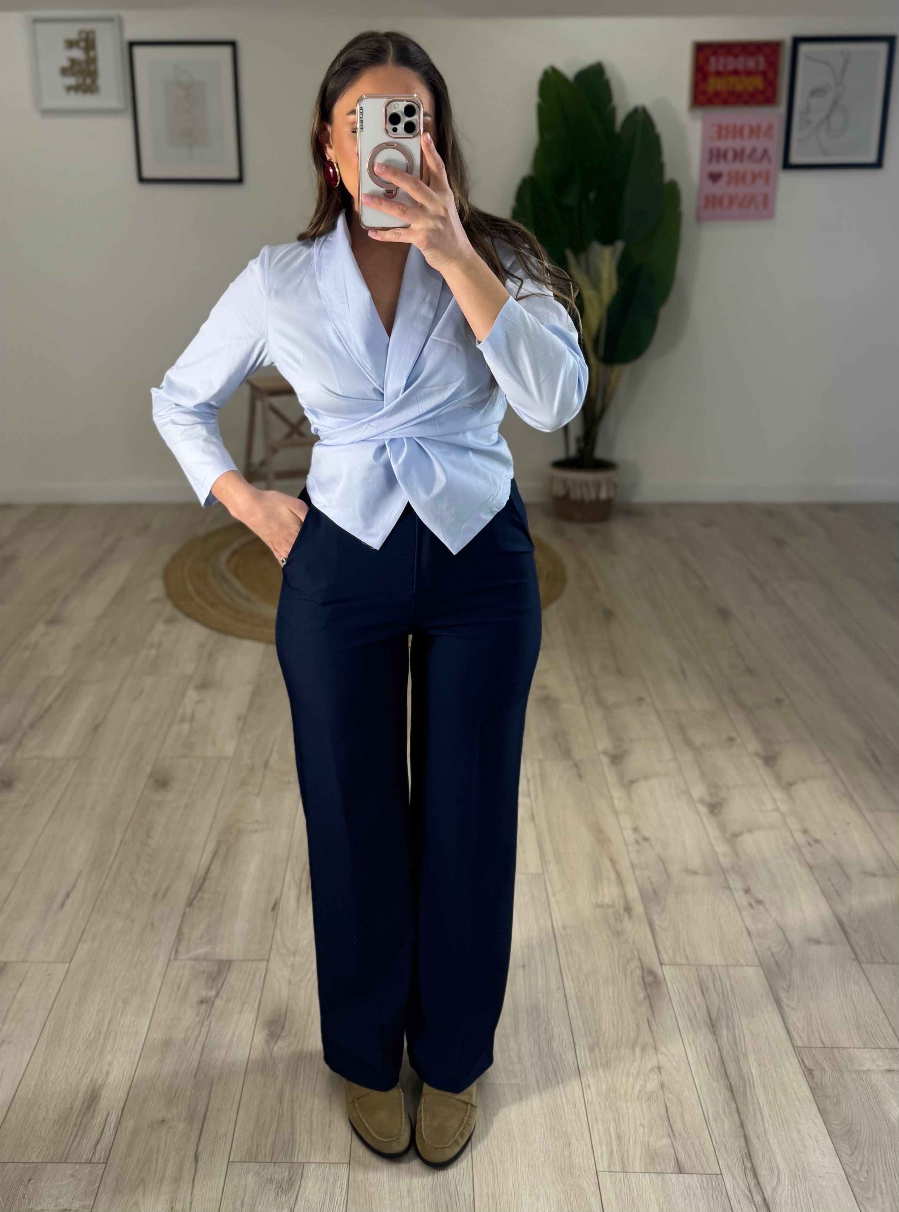 Camicia Intreccio Celeste