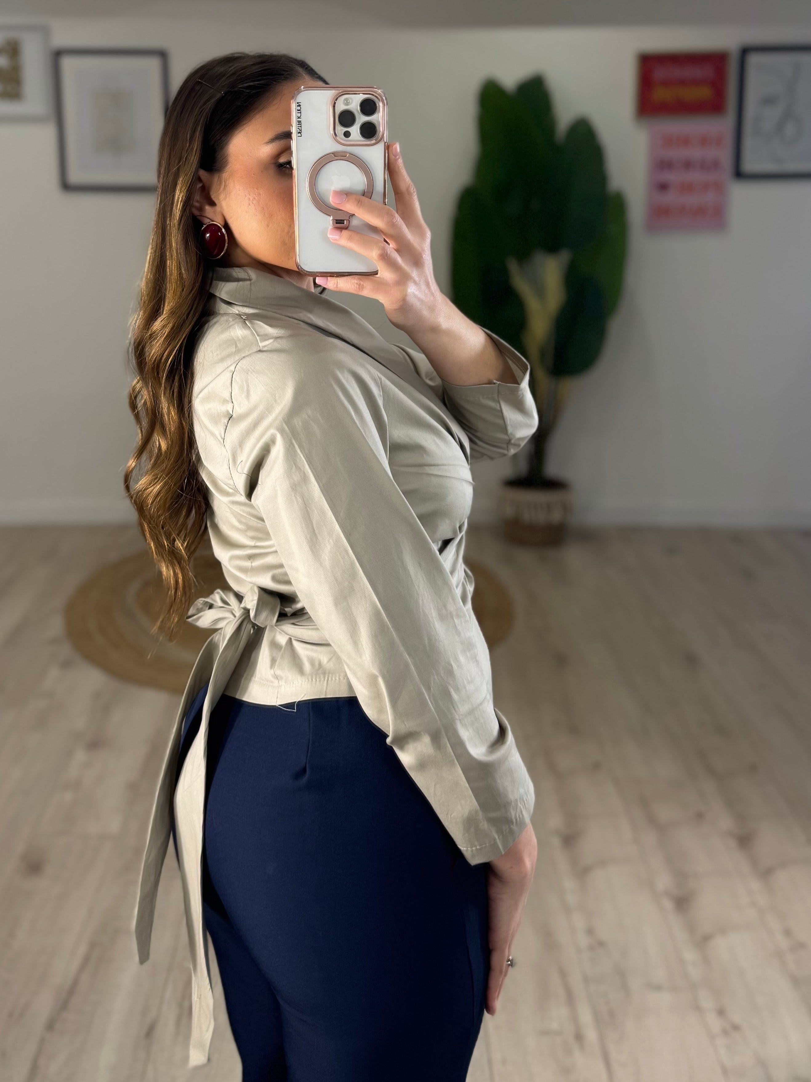 Camicia Intreccio Fango