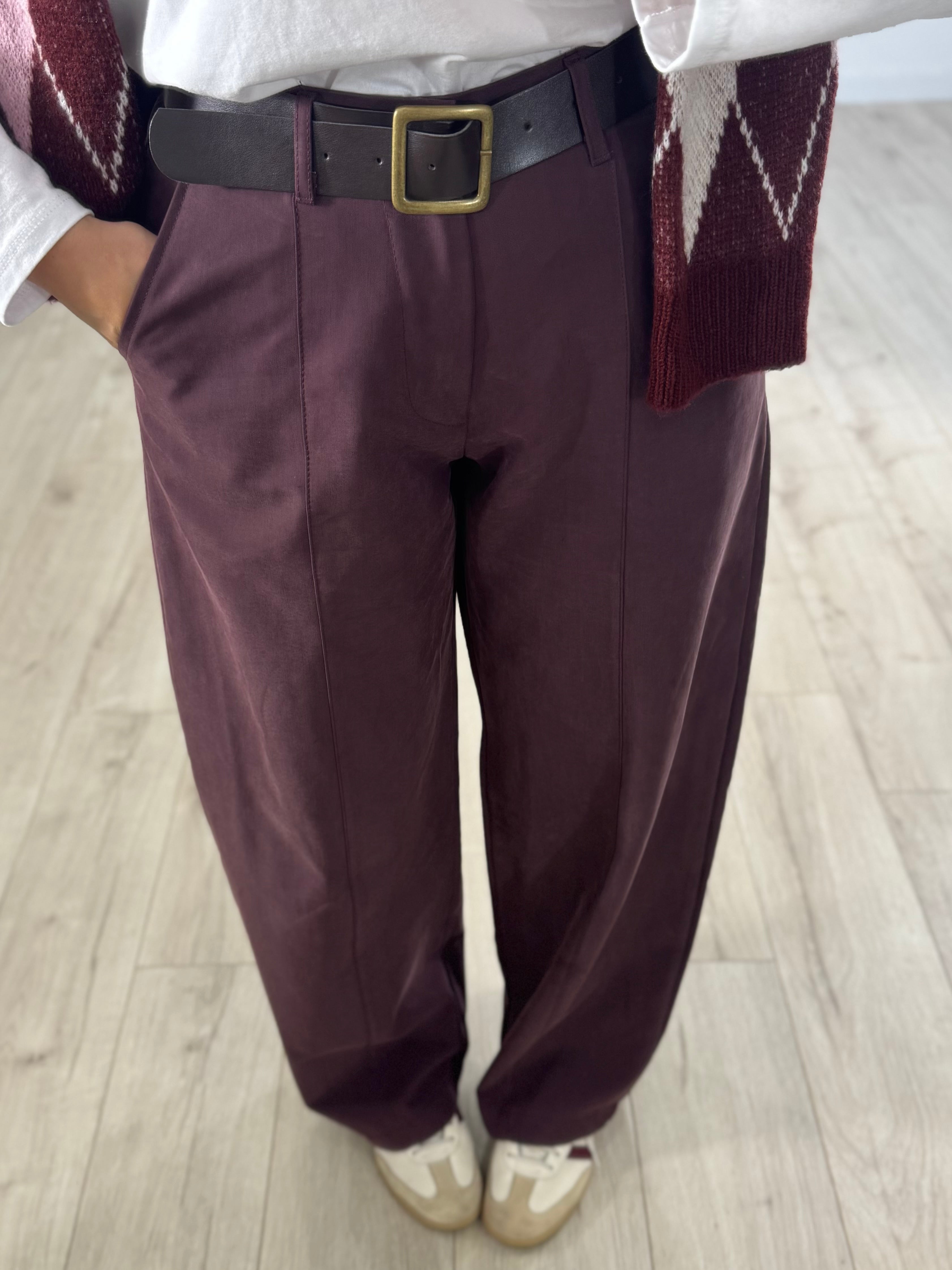 Pantalone Cinta JUSTWEST Prugna