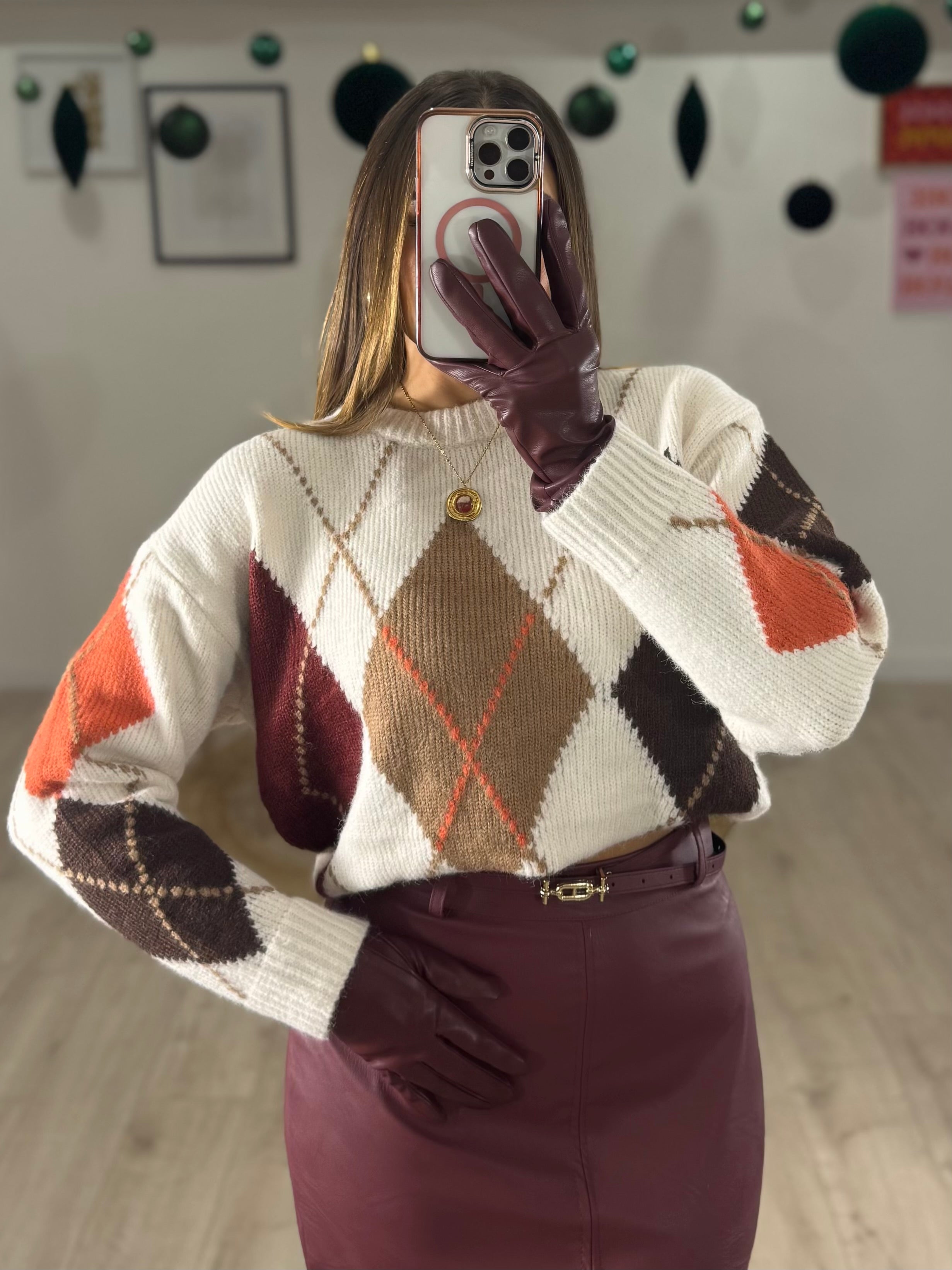 Maglione Rombo Terra