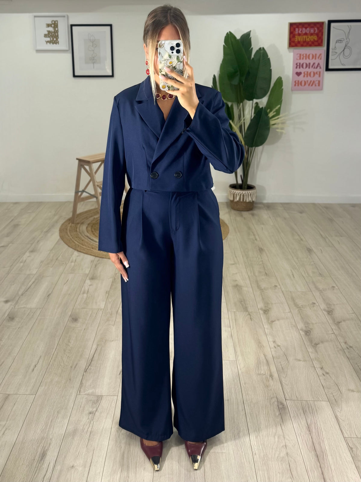 Tailleur Crop BluNavy