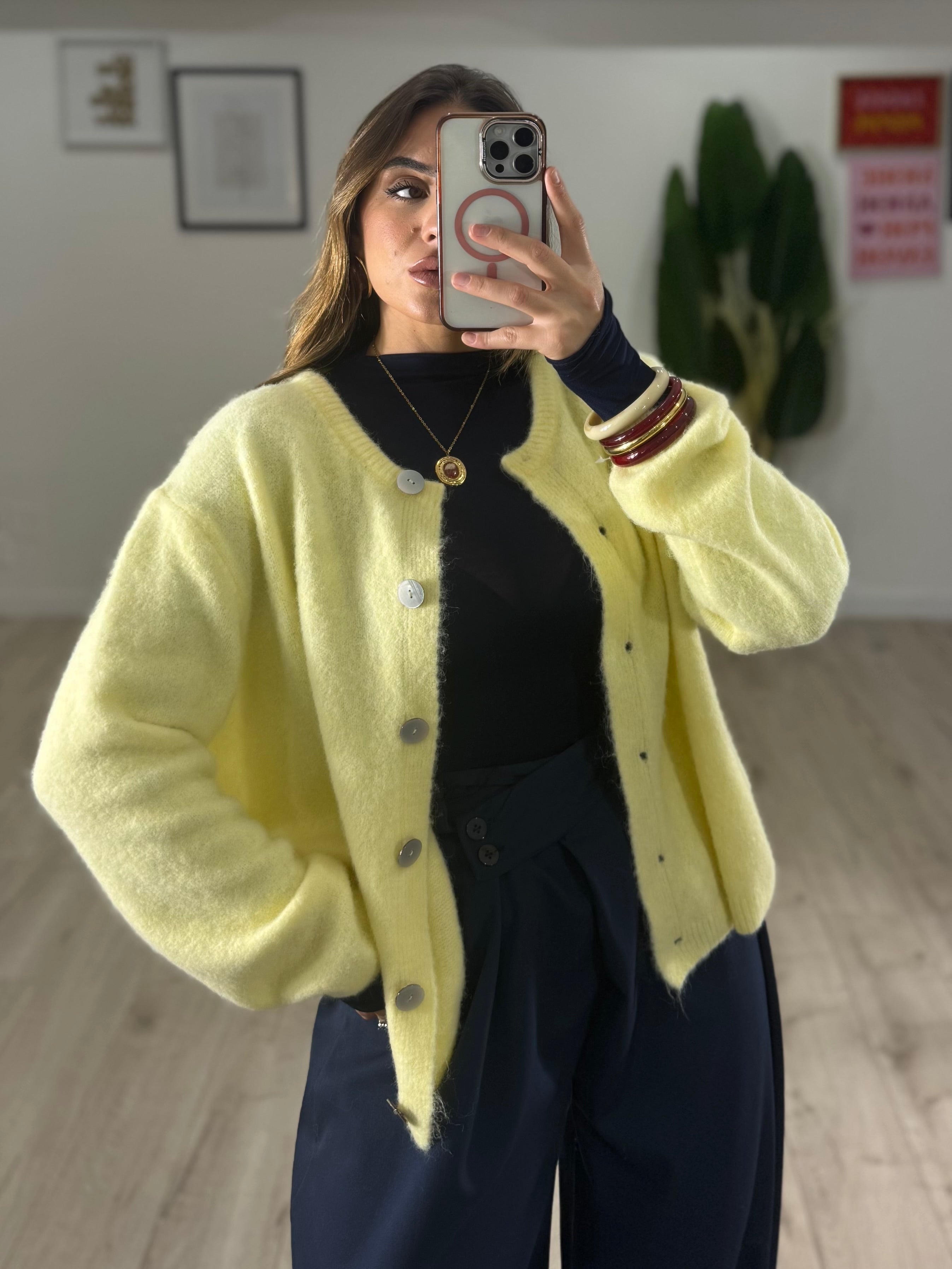 Cardigan Frida Giallo Burro