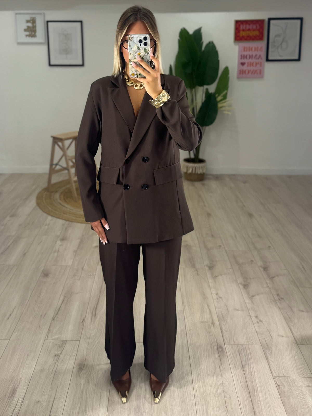 Tailleur Honey Marrone