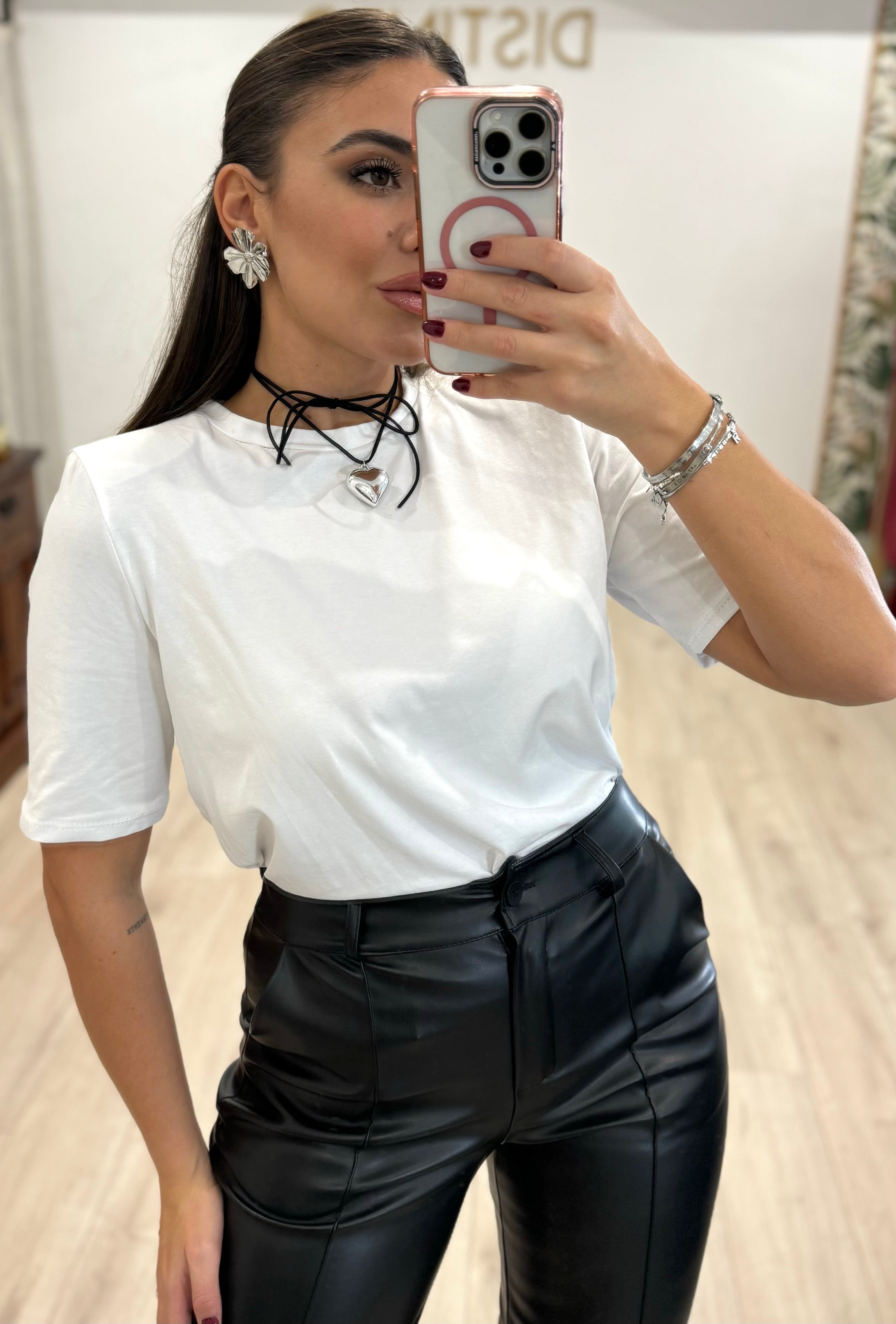 T-shirt Con Spalline Bianca