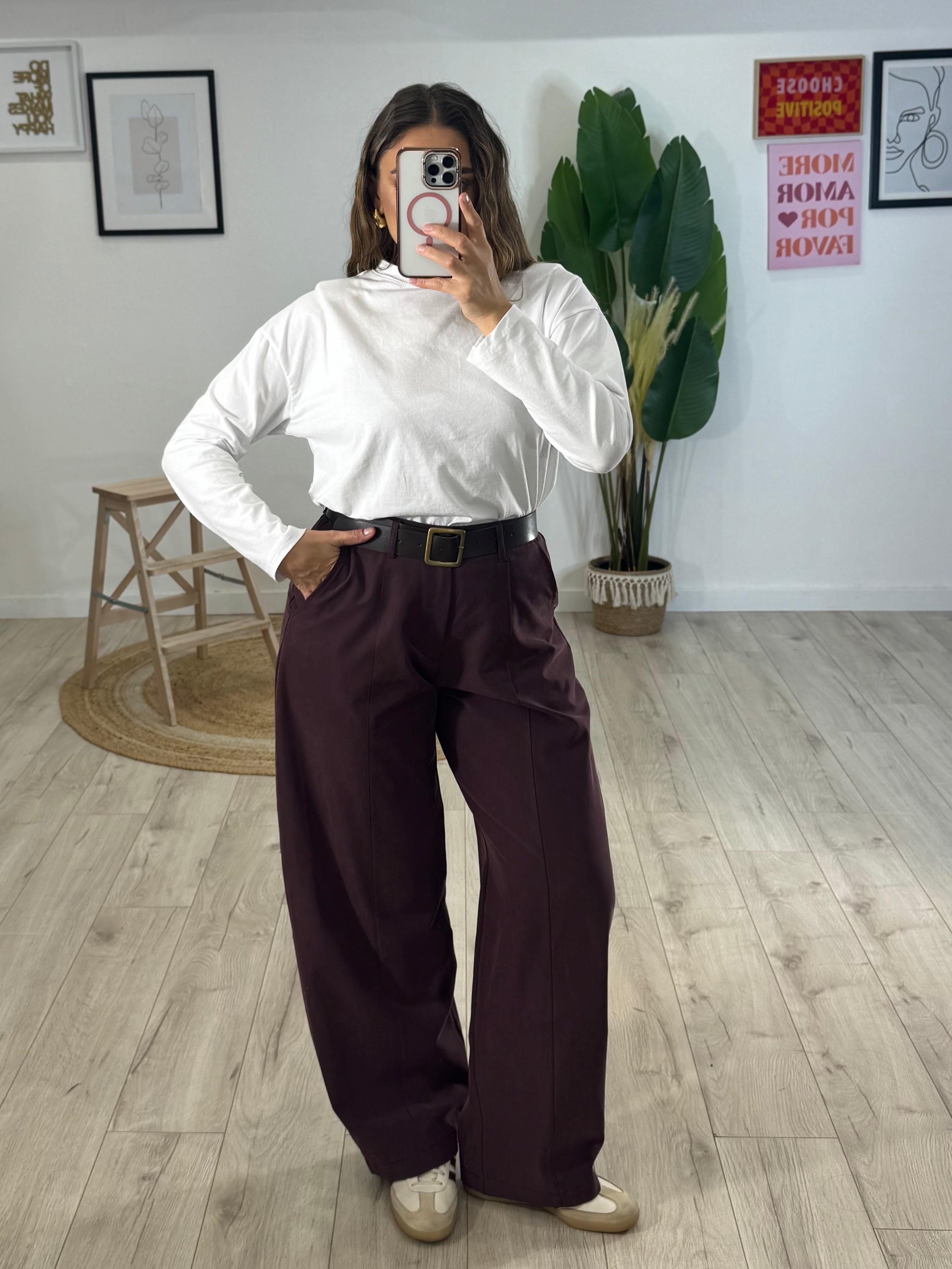 Pantalone Cinta JUSTWEST Prugna