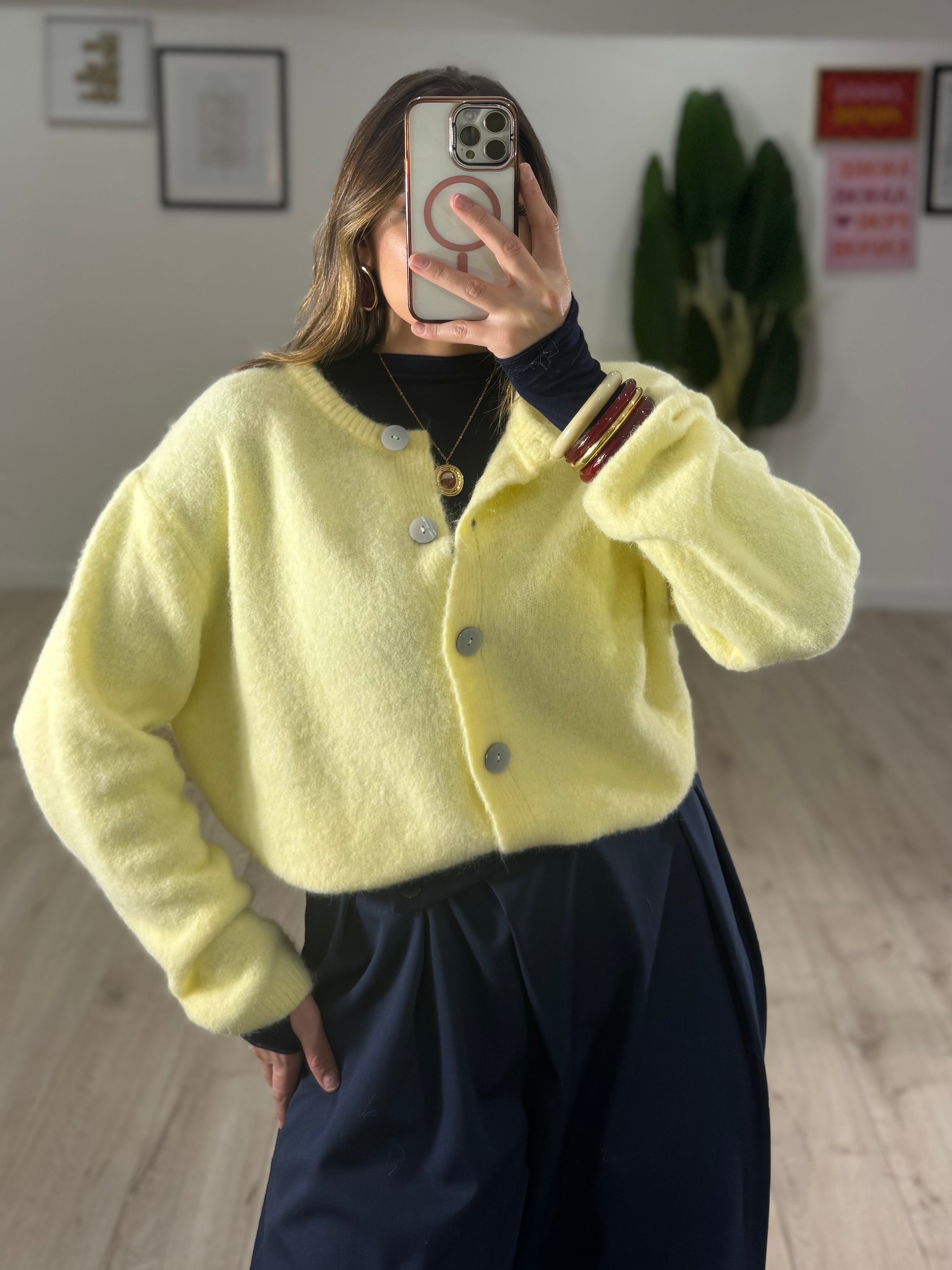 Cardigan Frida Giallo Burro