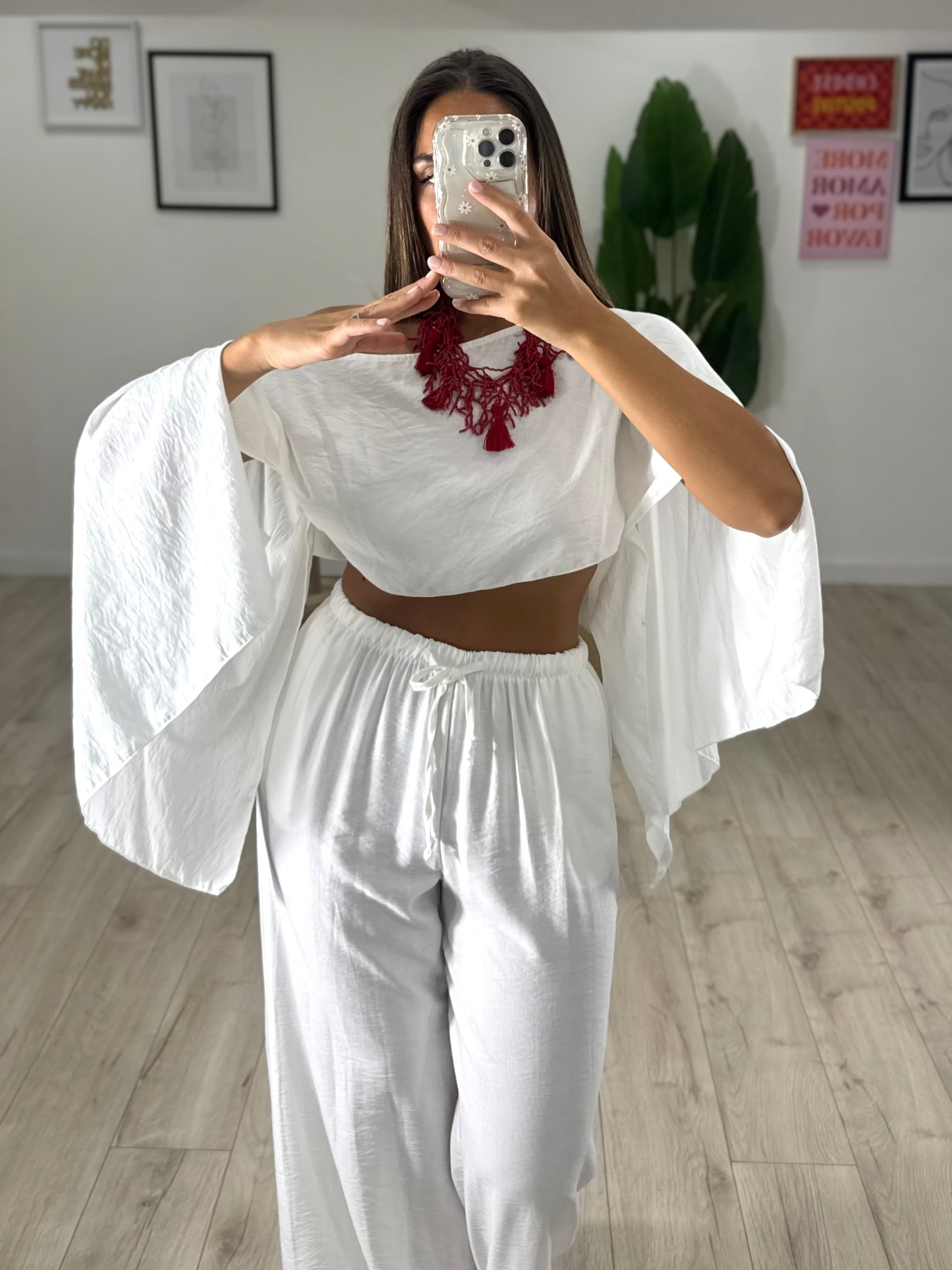 Coordinato Farfalla Bianco
