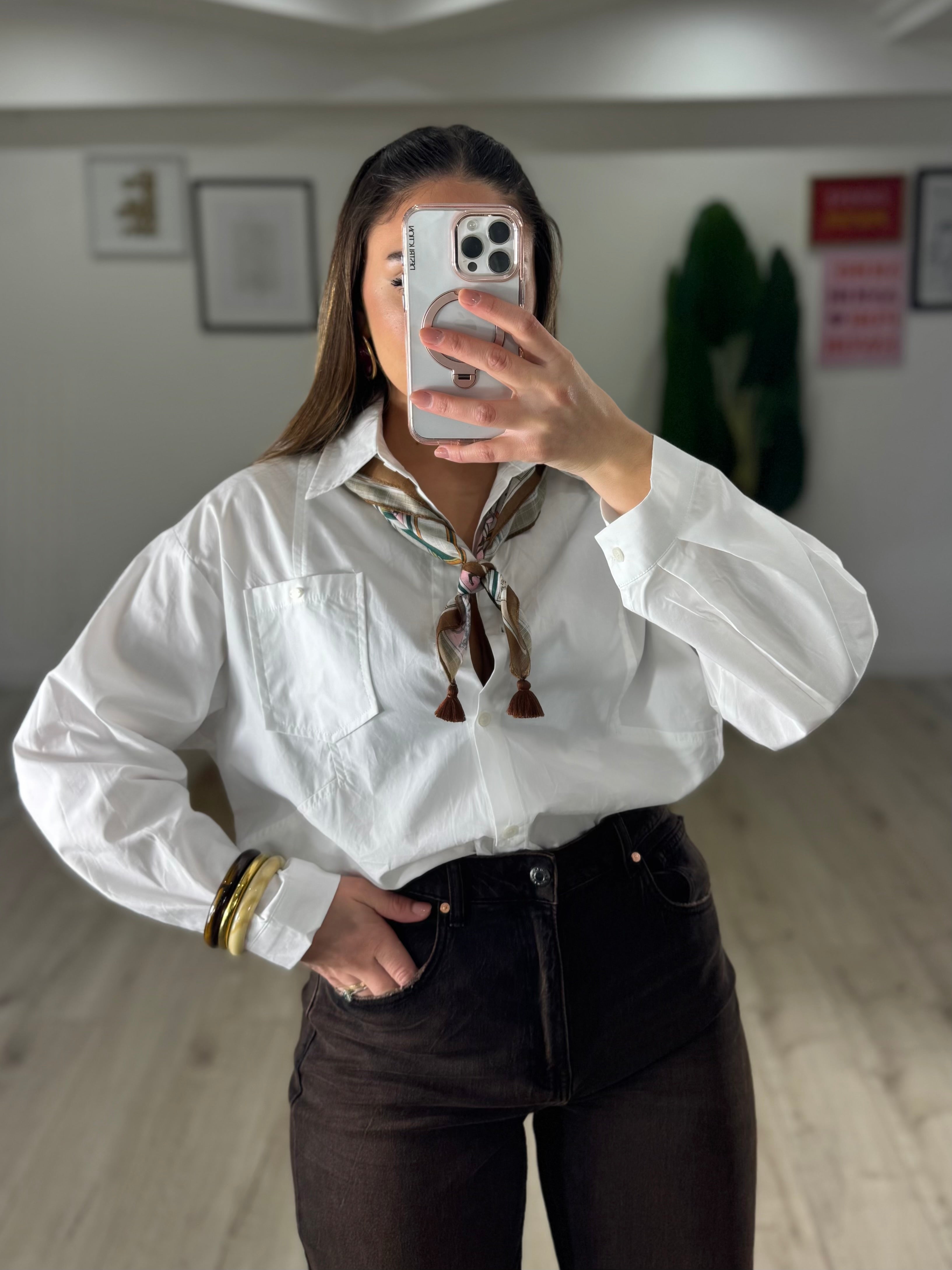 Camicia Horse Con Foulard