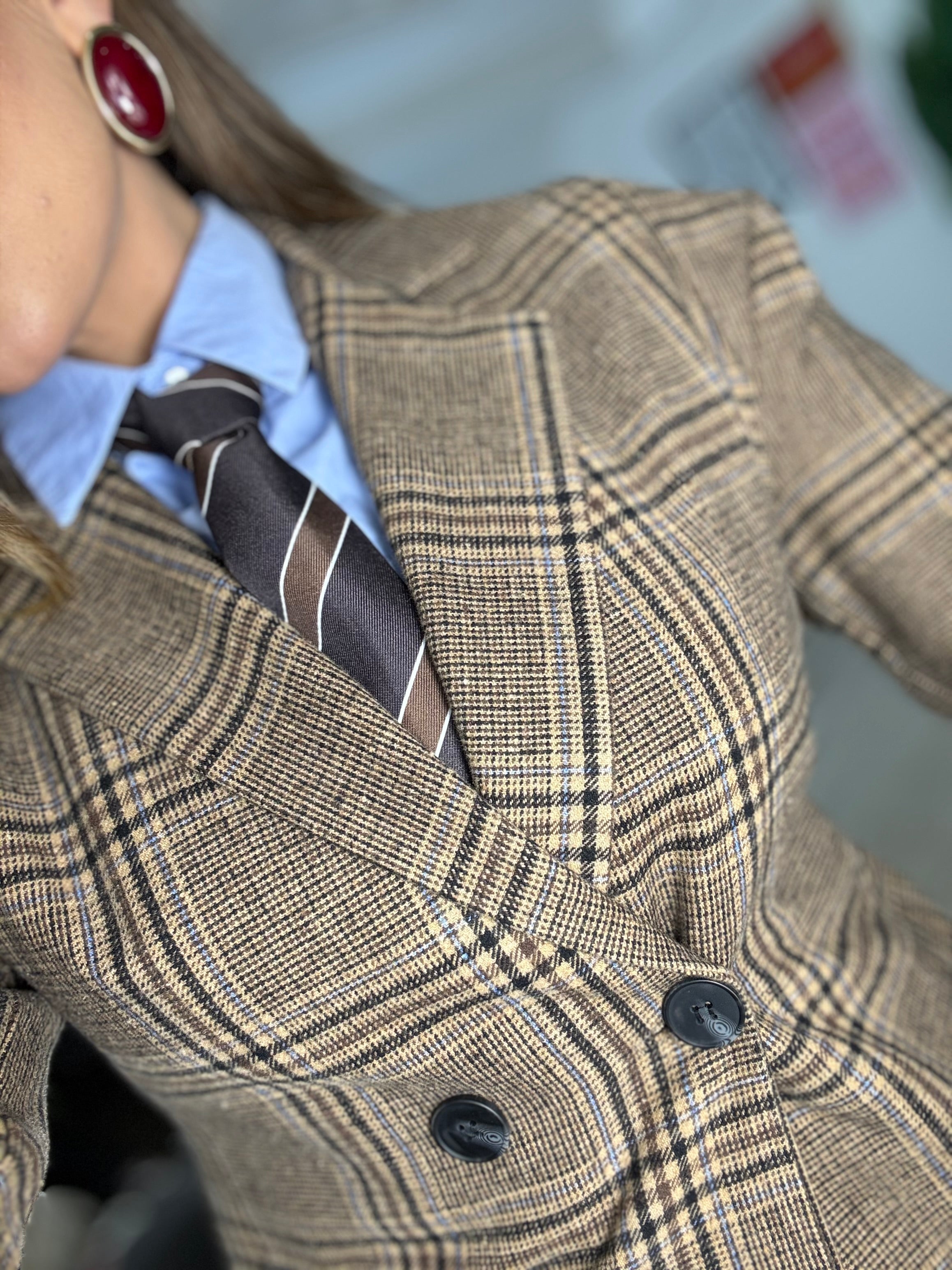 Giacca in Lana Avvitata