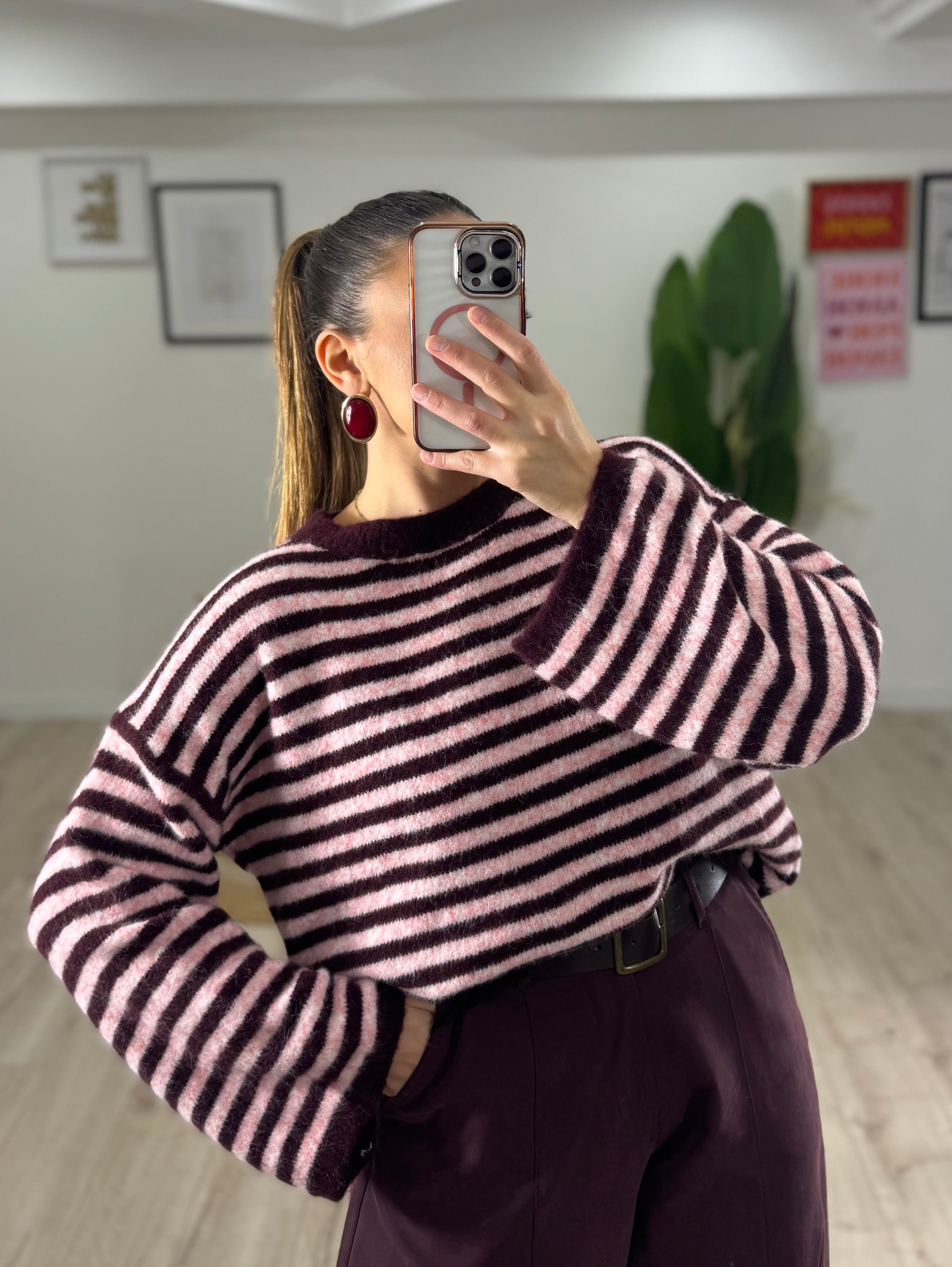 Maglione Mohair Girocollo