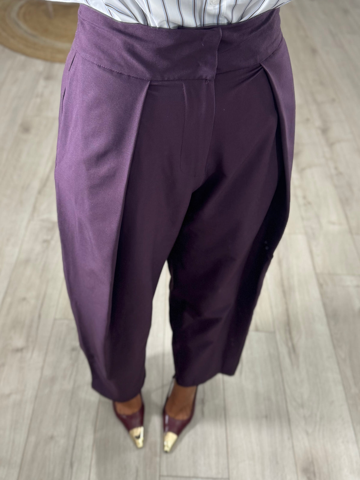 Pantalone JustWest Pinces Prugna