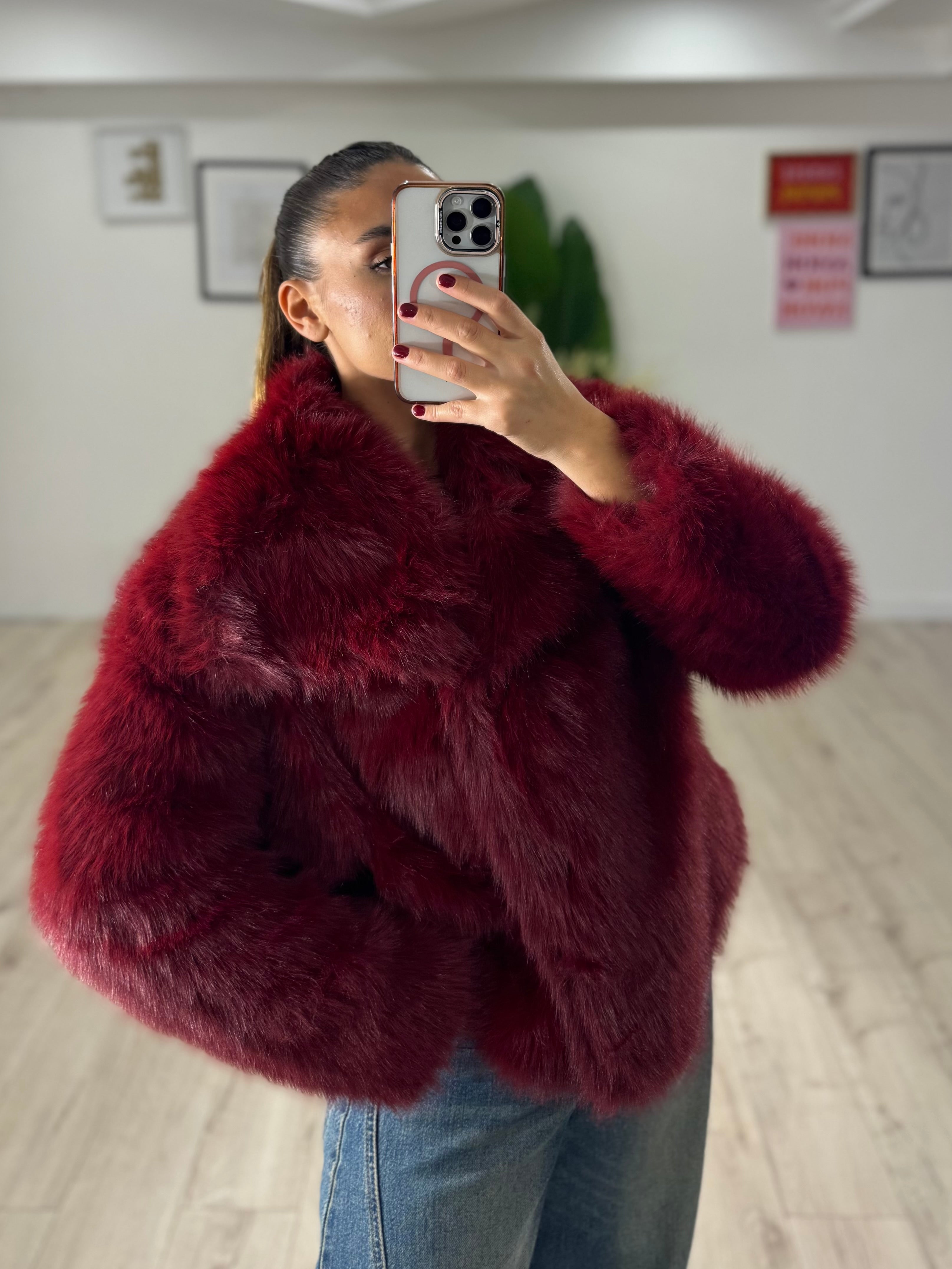 Ecopelliccia Moody Bordeaux