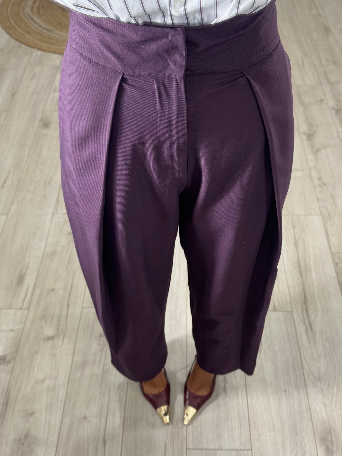 Pantalone JustWest Pinces Prugna