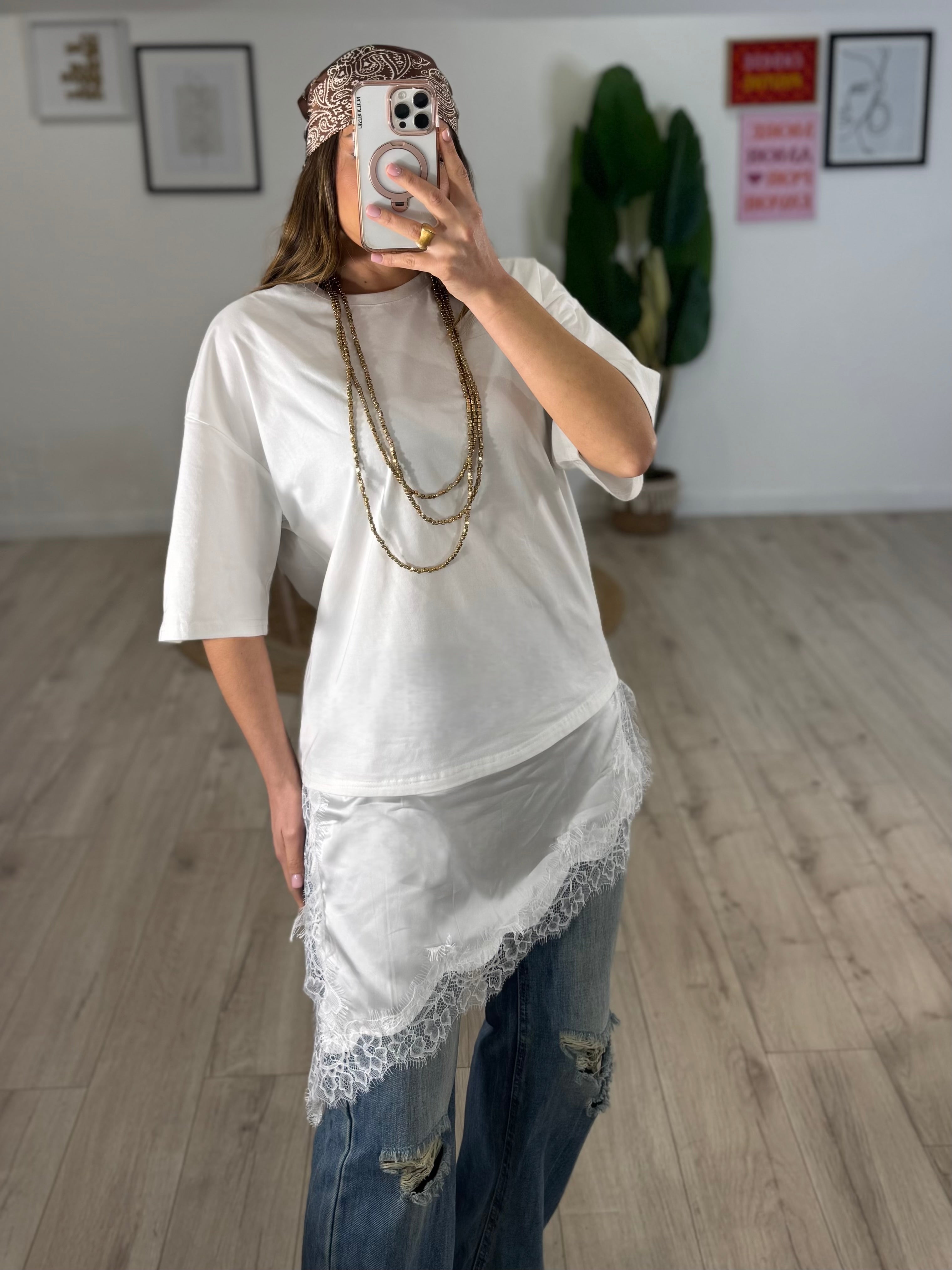 Maglia Pizzo Bianca
