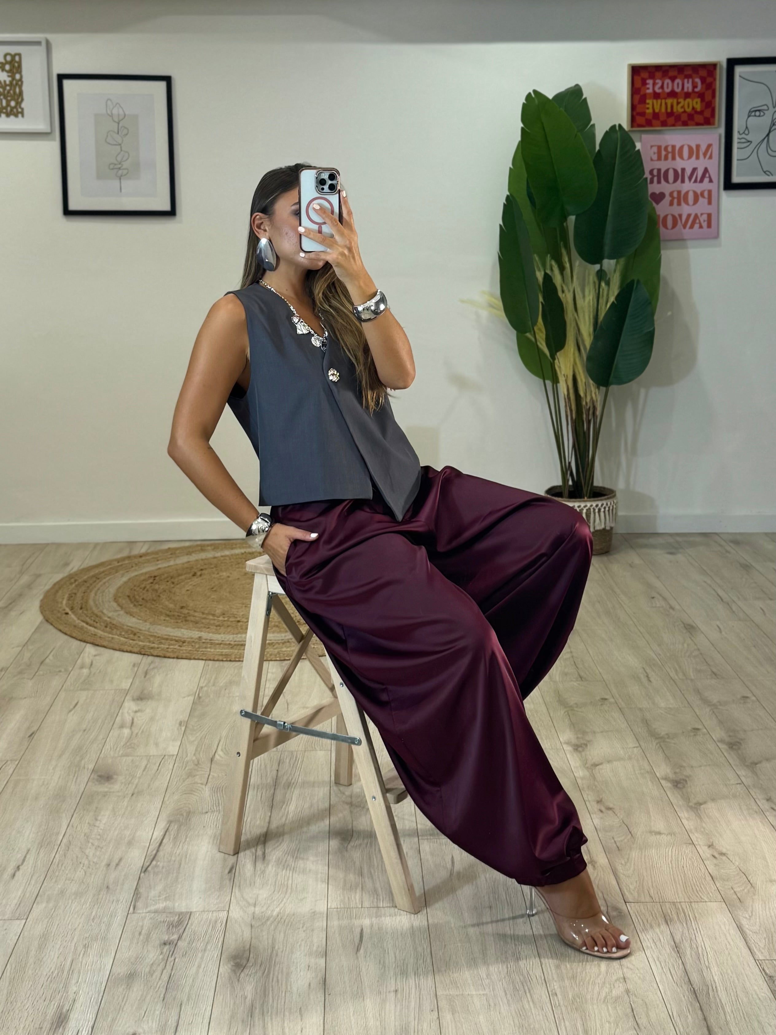 Pantalone Harem Prugna