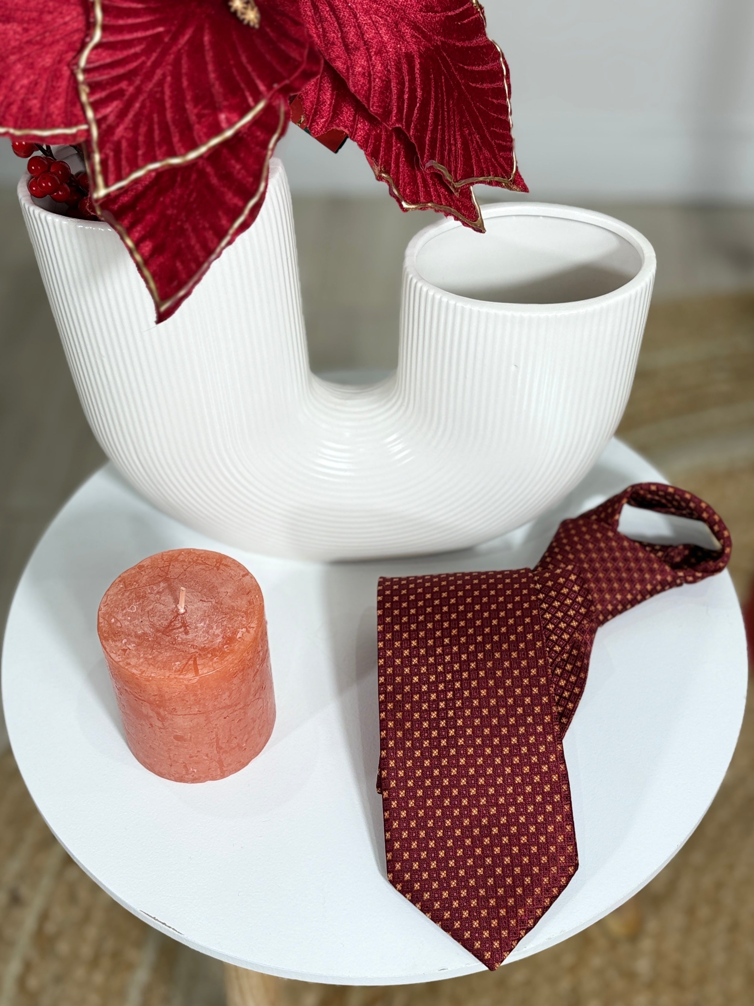 Cravatta Bordeaux e Arancione