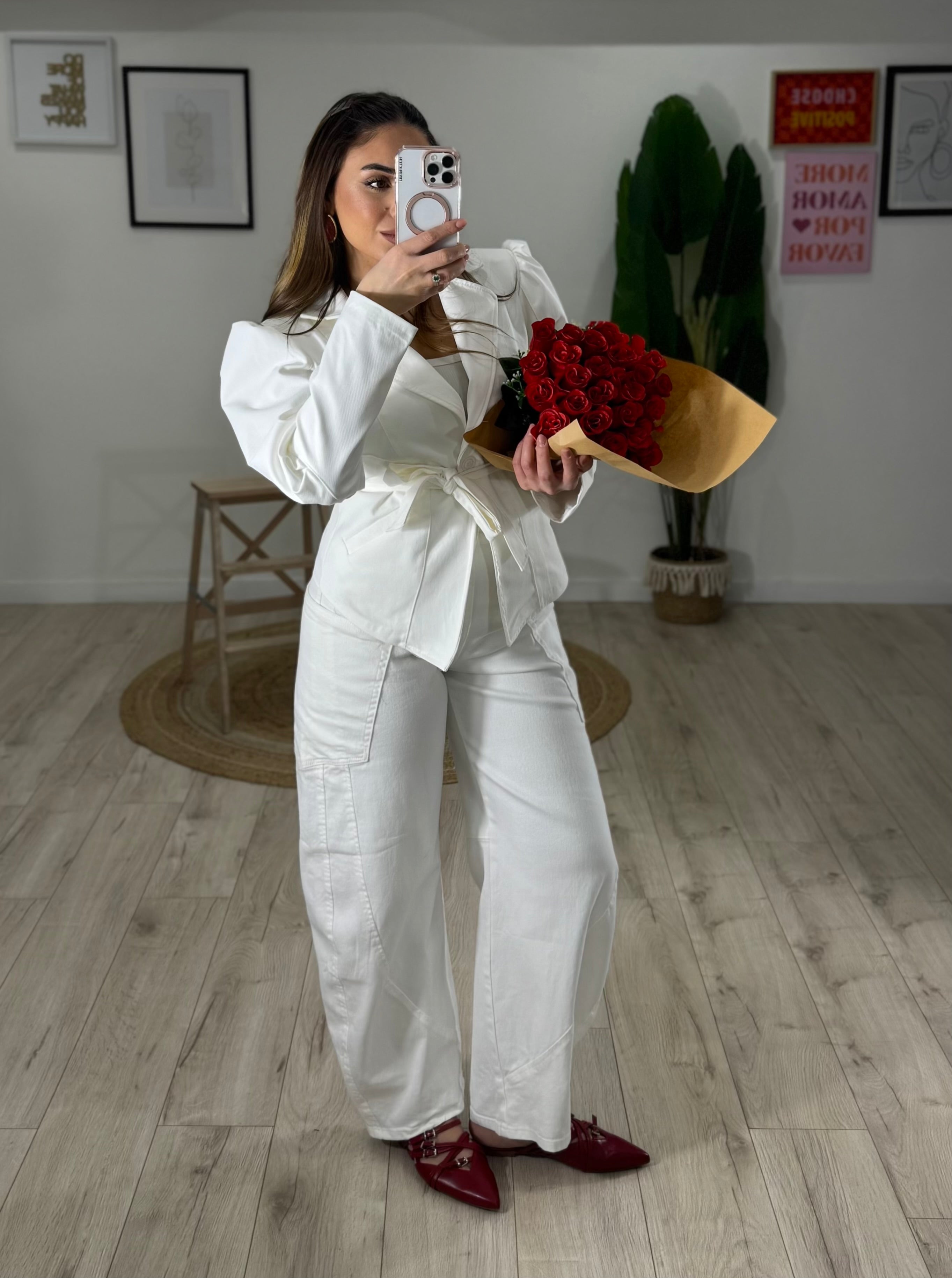 Jeans Balloon Bianco