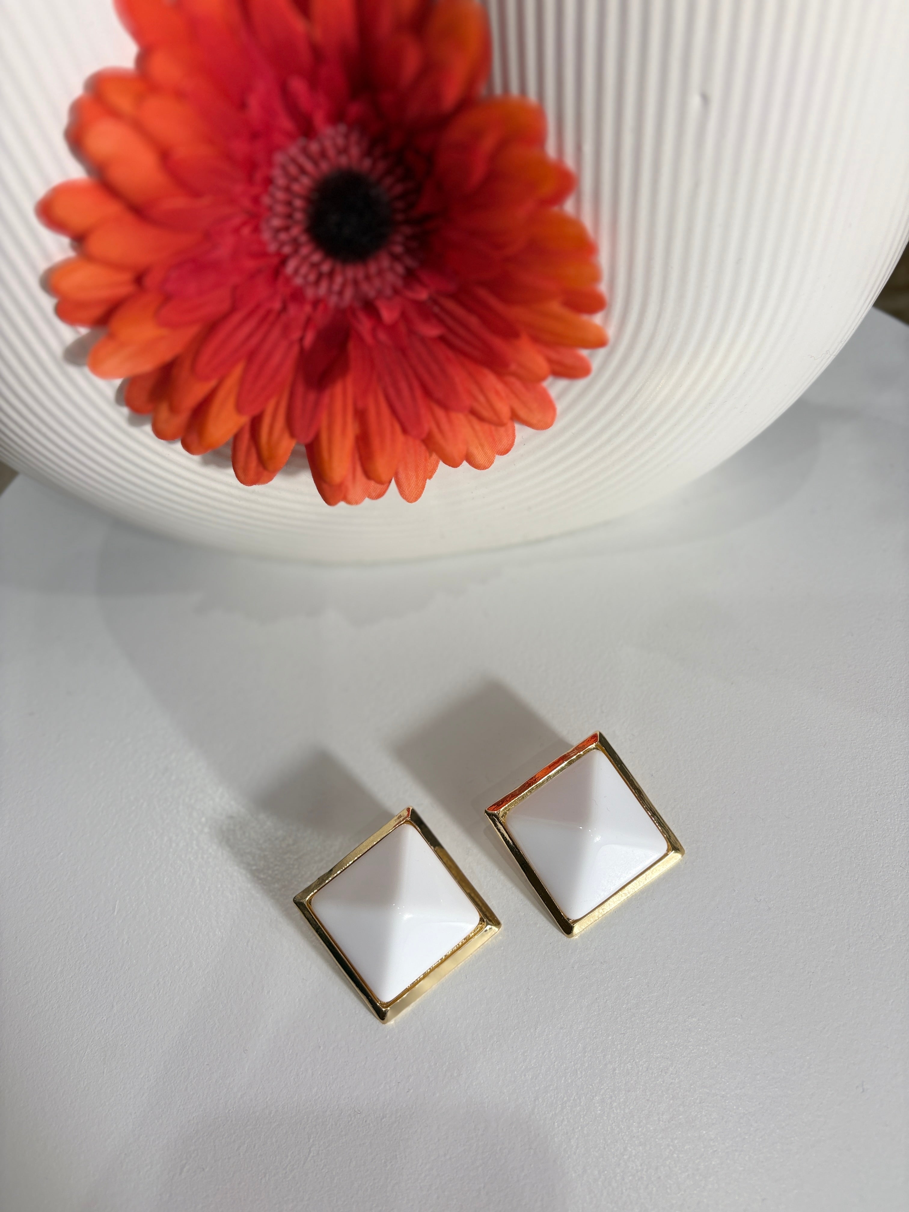 Orecchini Rombo Bianchi