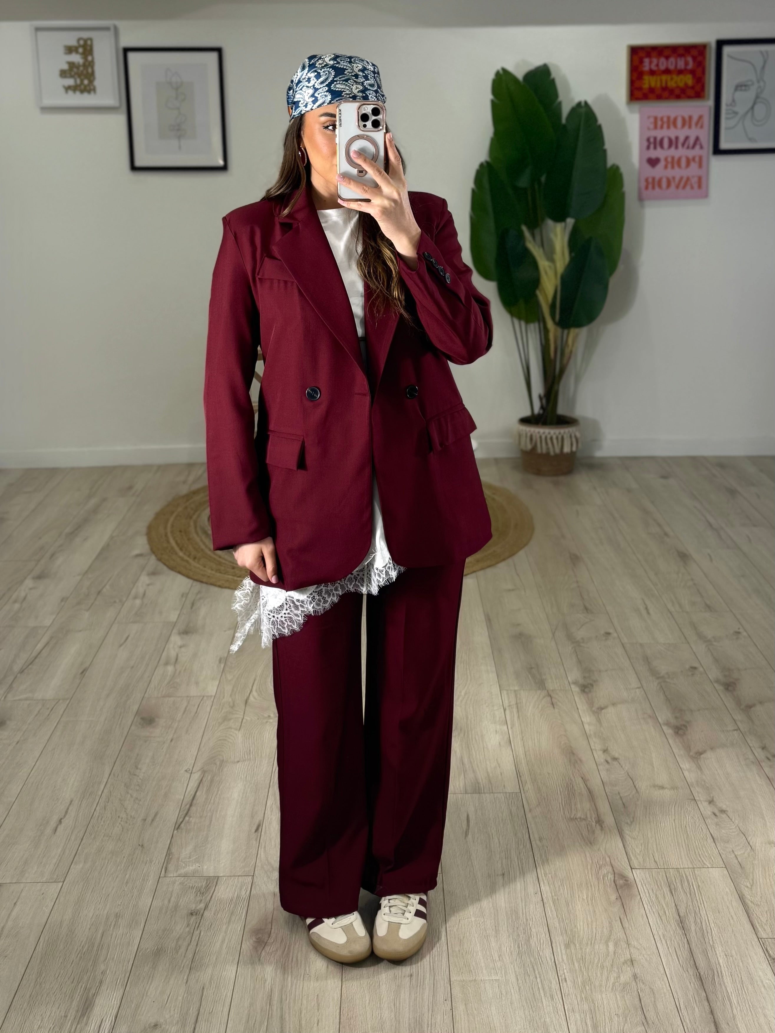 Tailleur Iconico Bordeaux