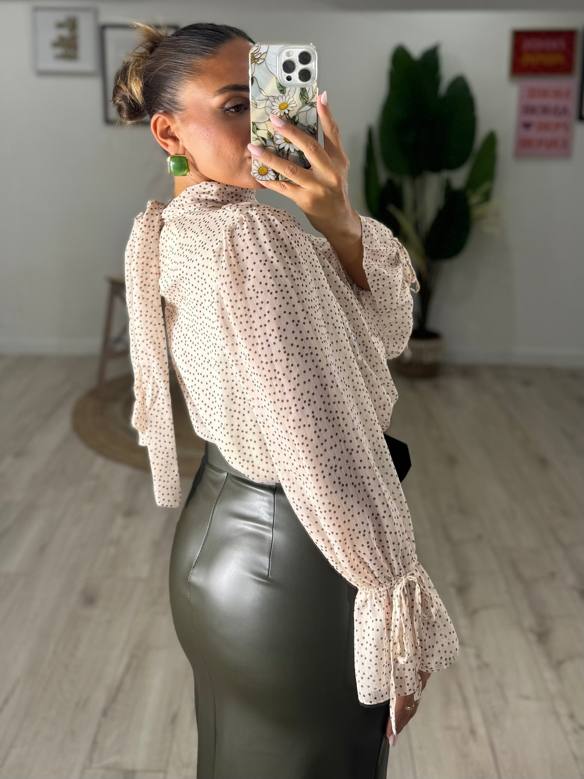 Blusa Pois in Chiffon
