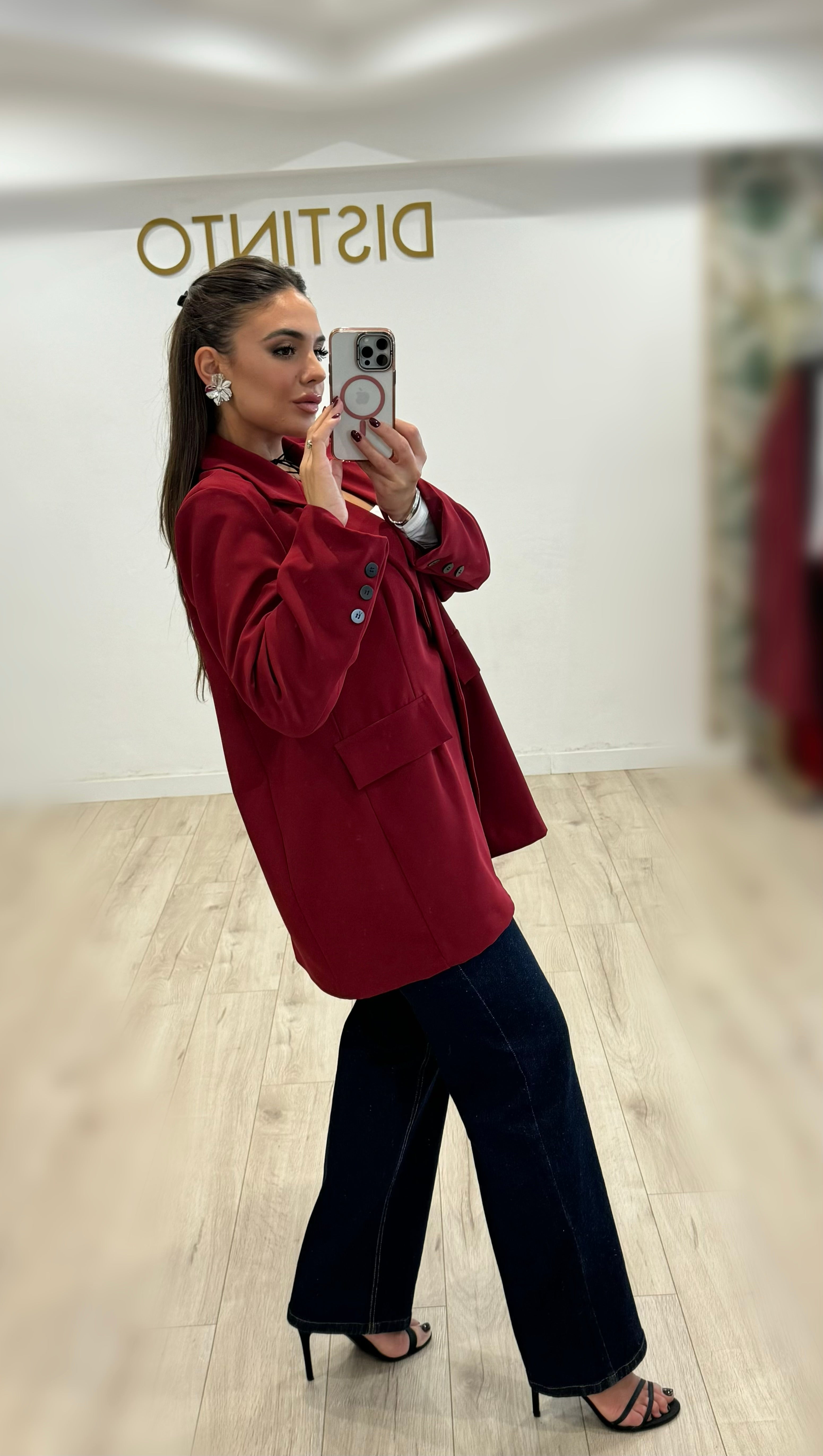 Giacca Oversize Bordeaux