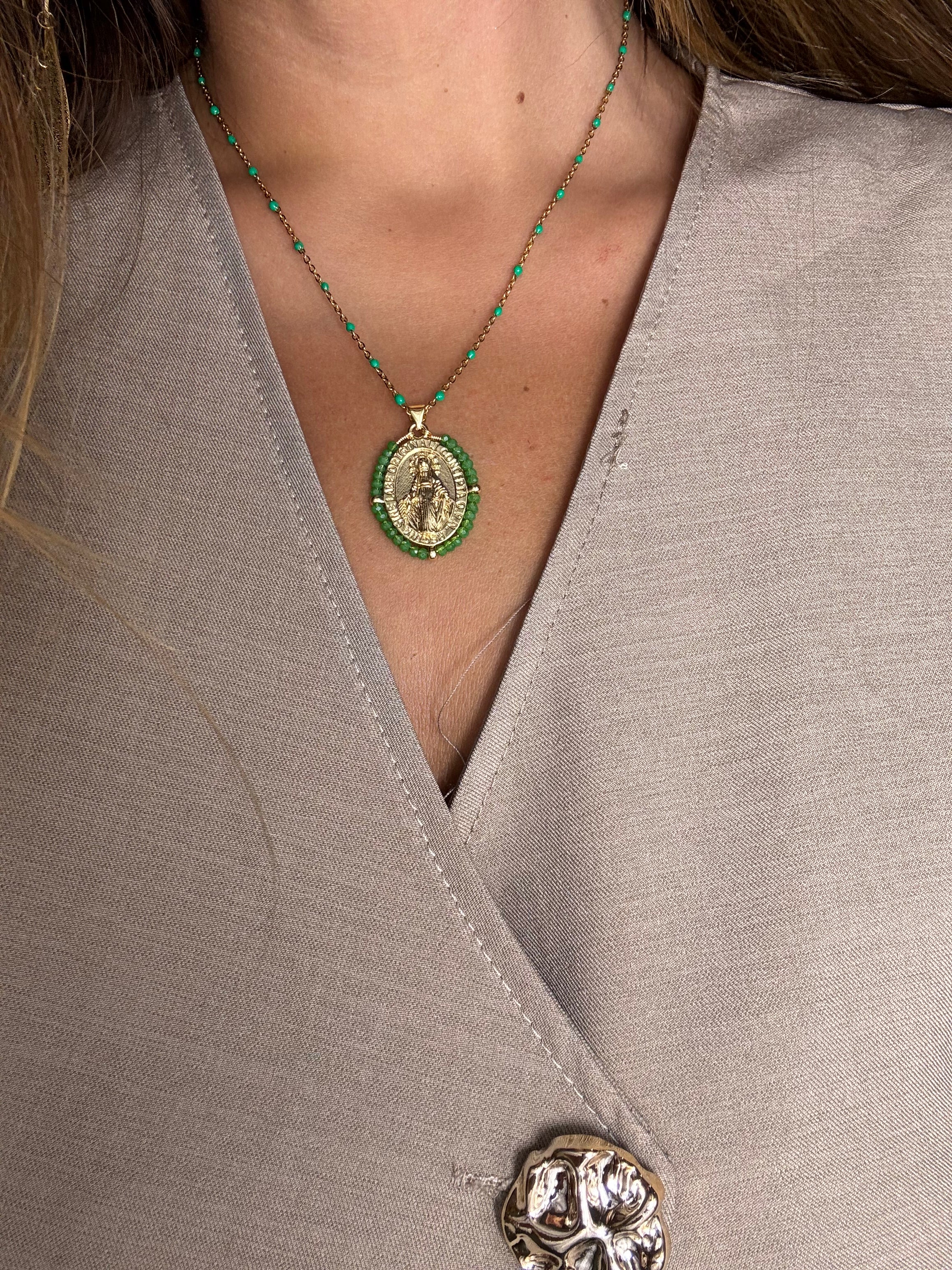 Collana Madonna Con perline