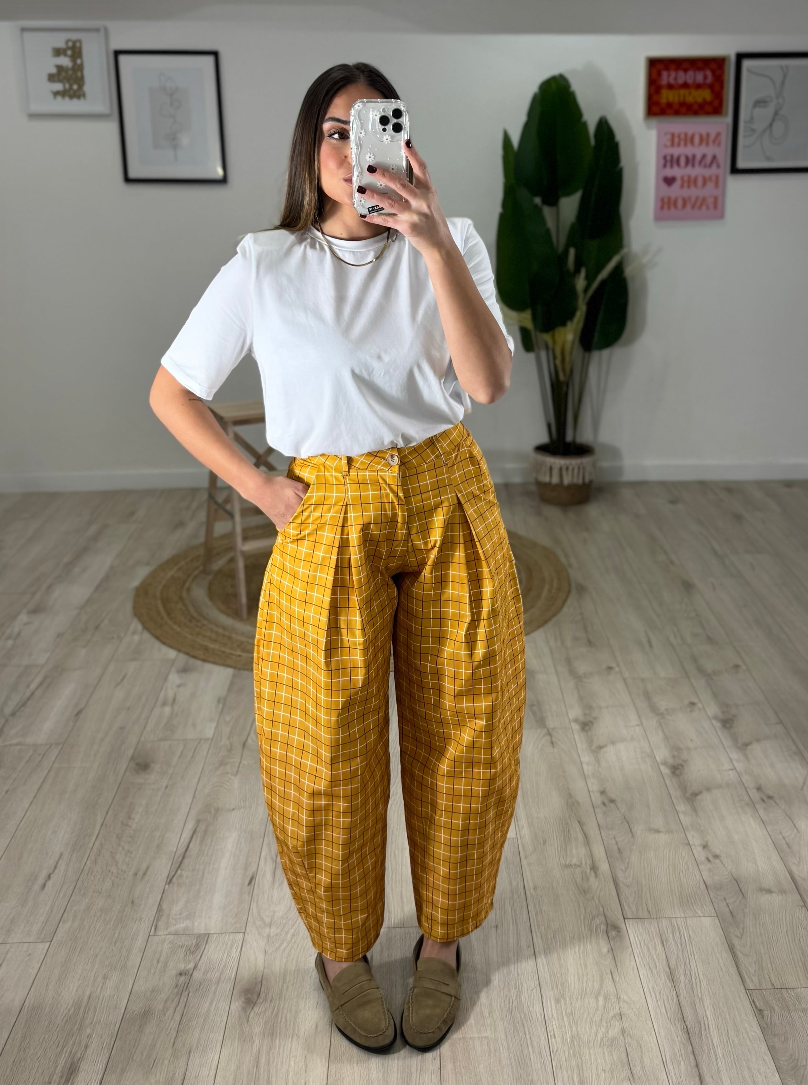 Pantalone JustWest Quadri