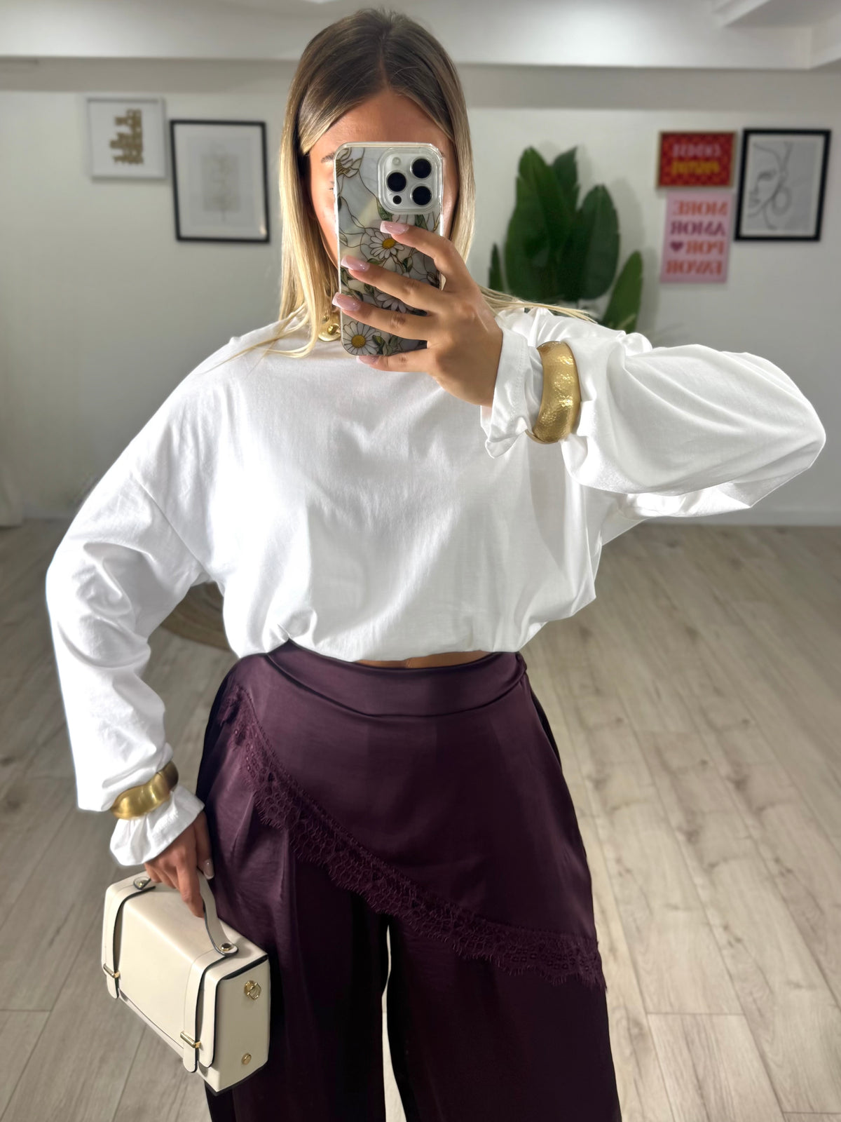 Pantalone "CLEO" prugna