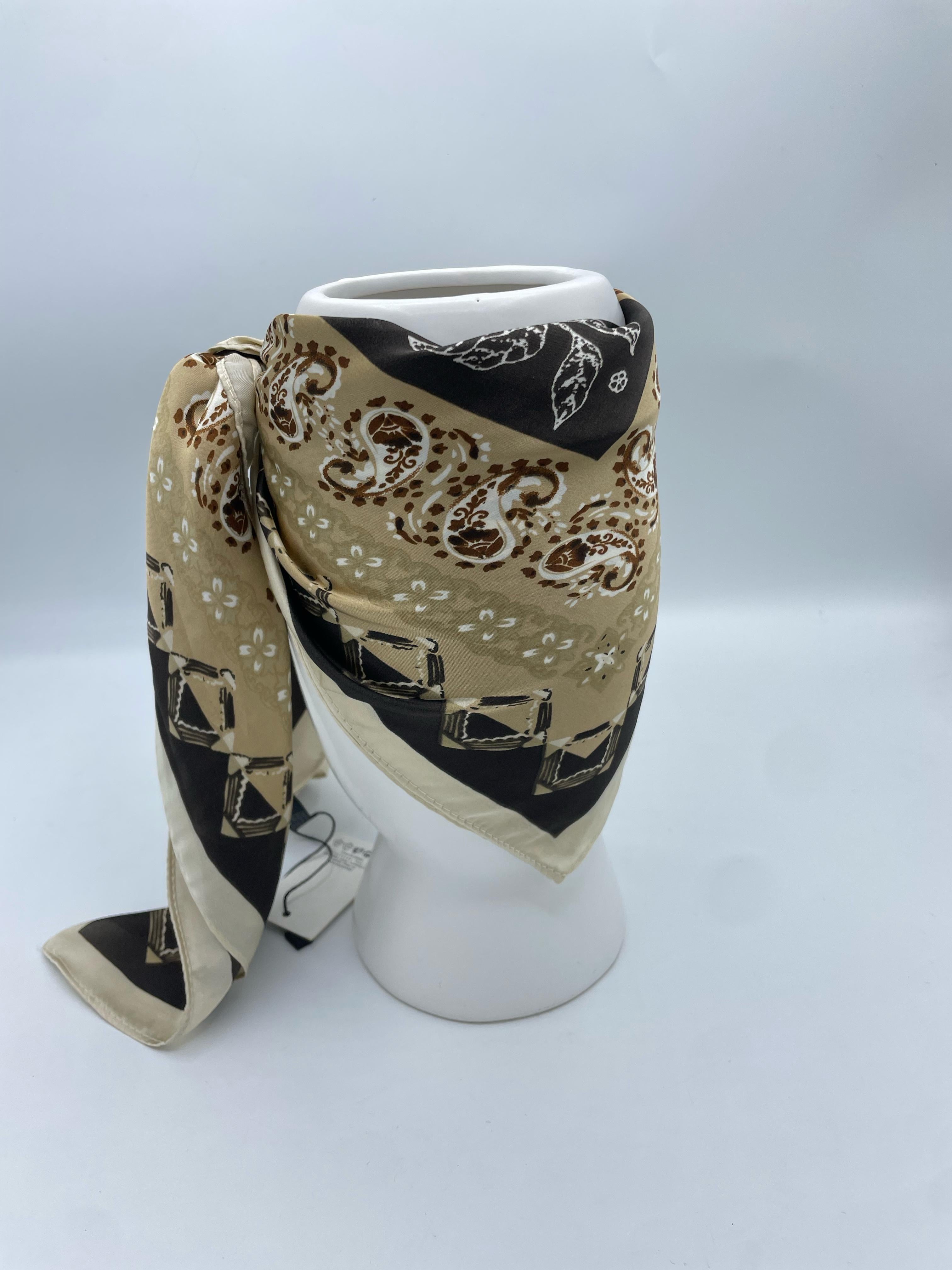 Foulard simil seta brown