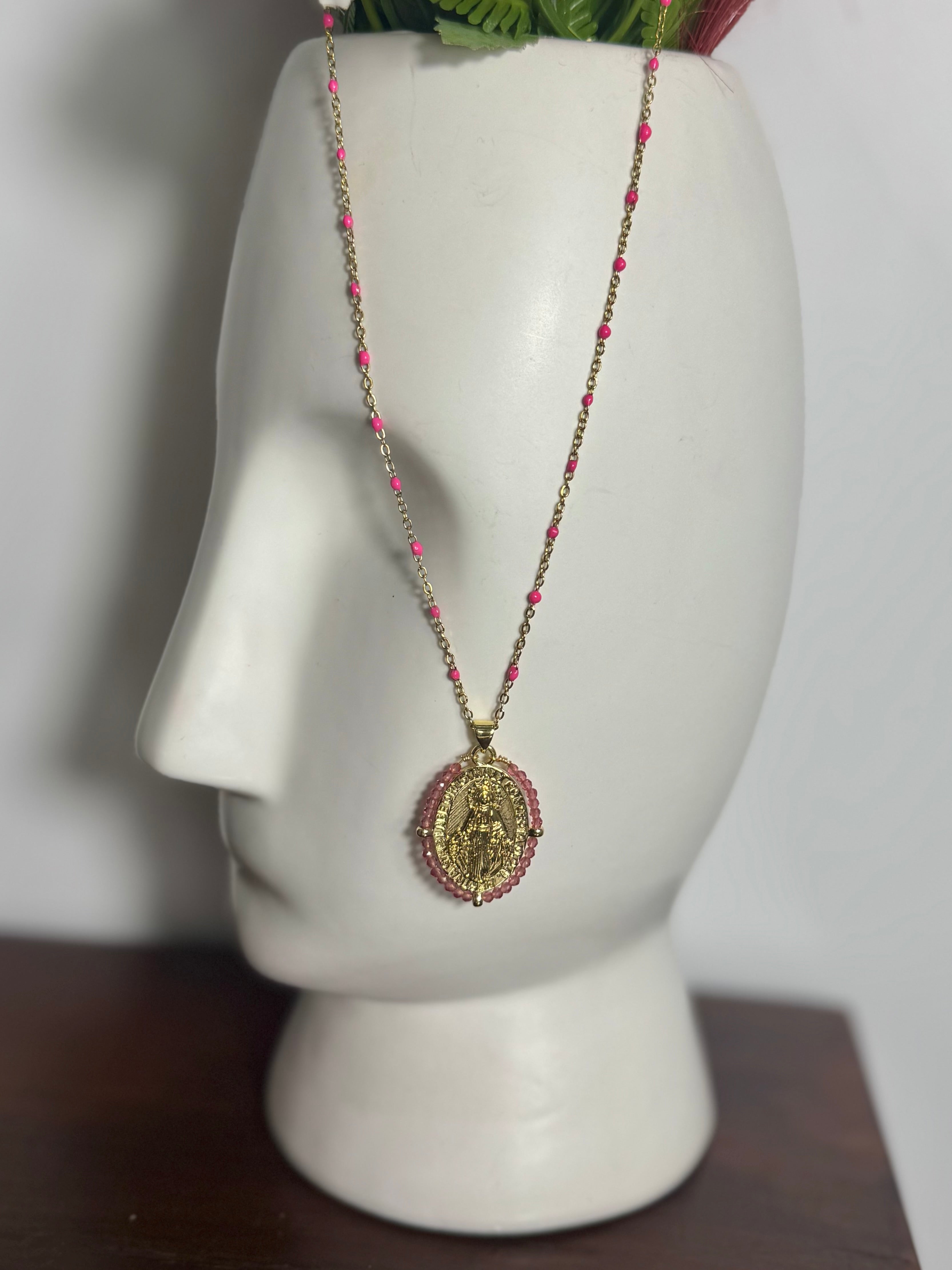 Collana Madonna Con perline