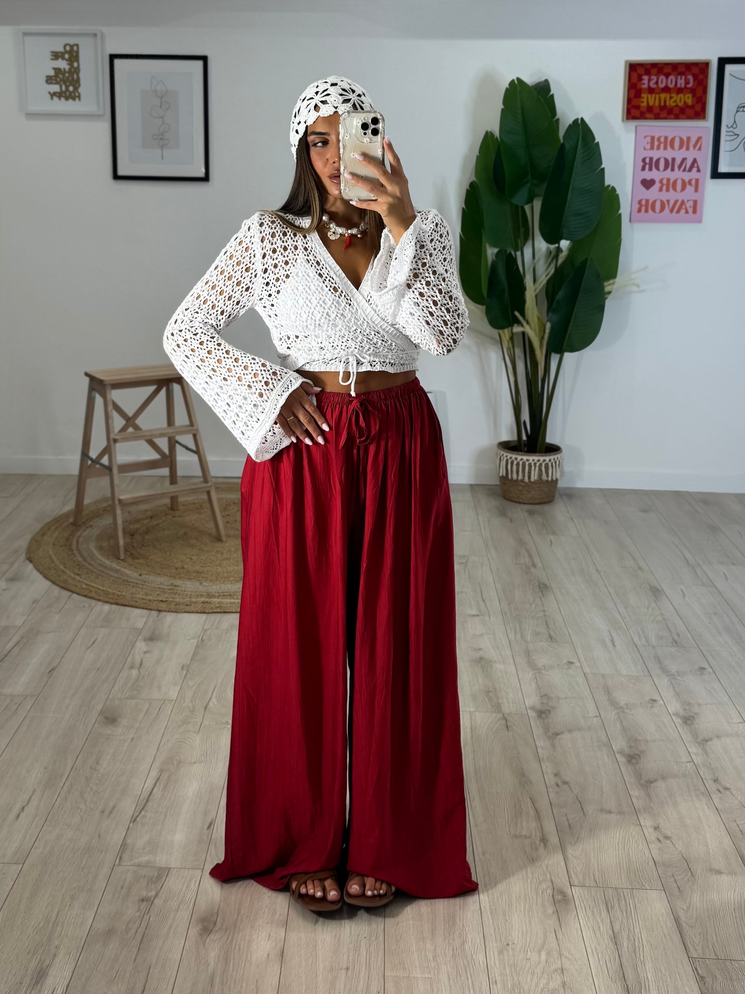 Incrociatina Crochet Bianca