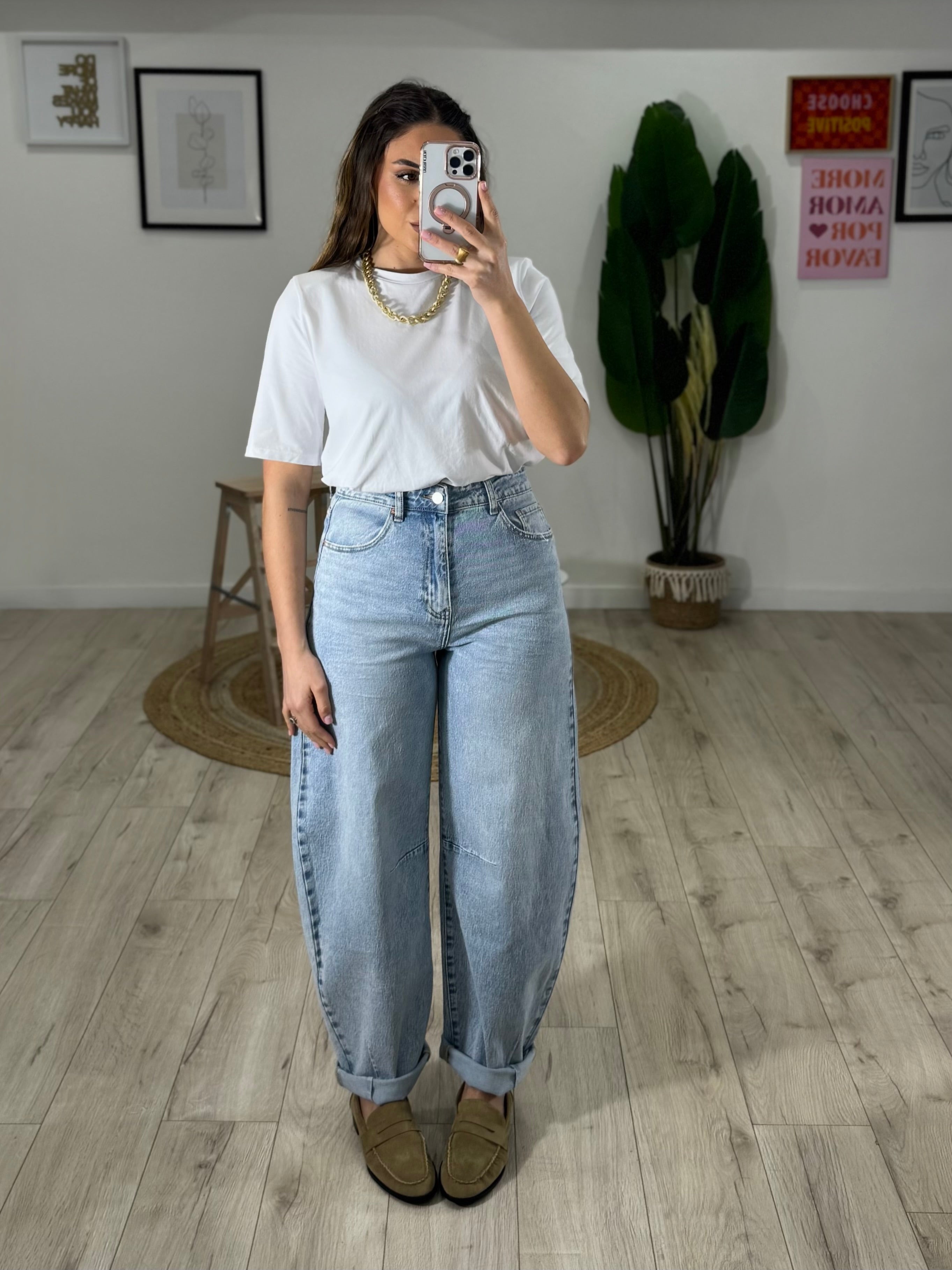 T-Shirt Bianca Spalline