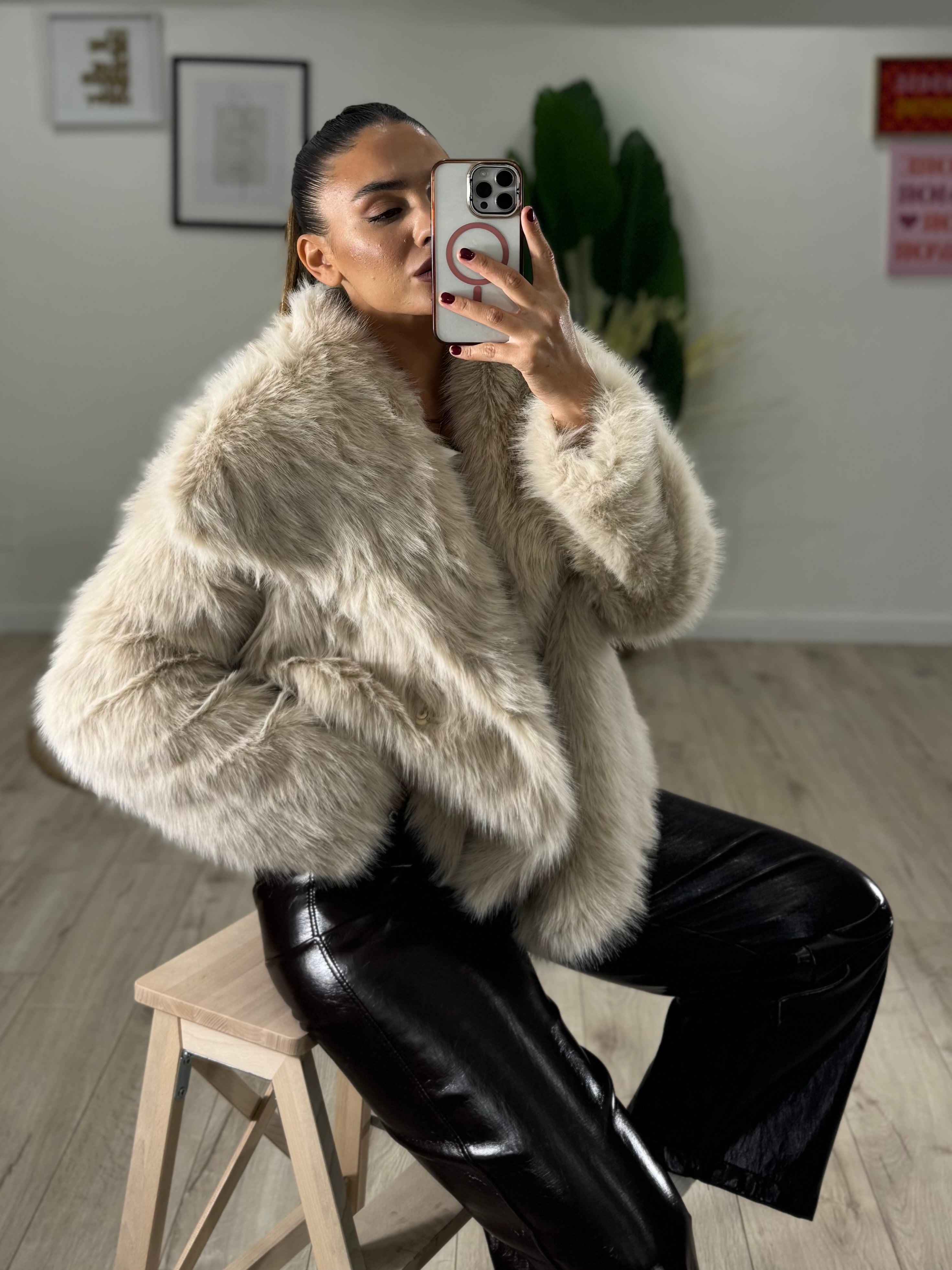 Ecopelliccia Moody Beige Chiaro