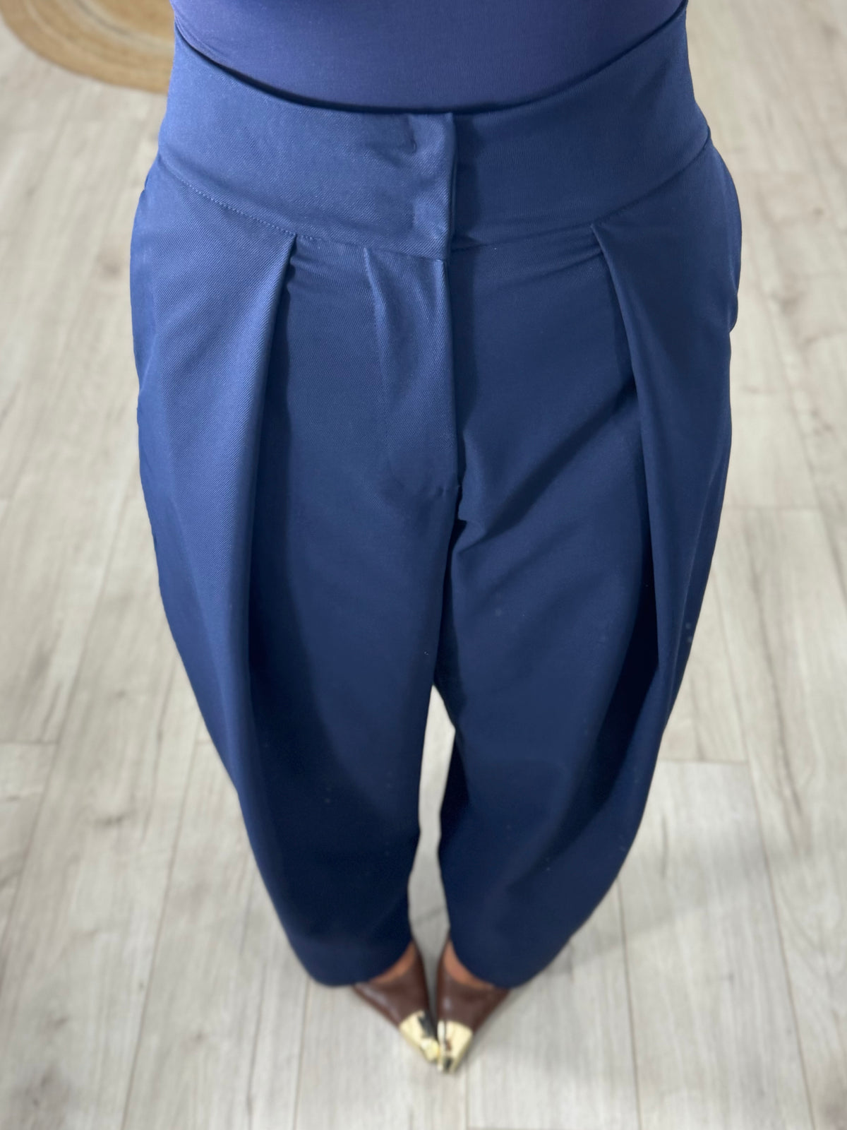Pantalone JustWest Pinces Blu