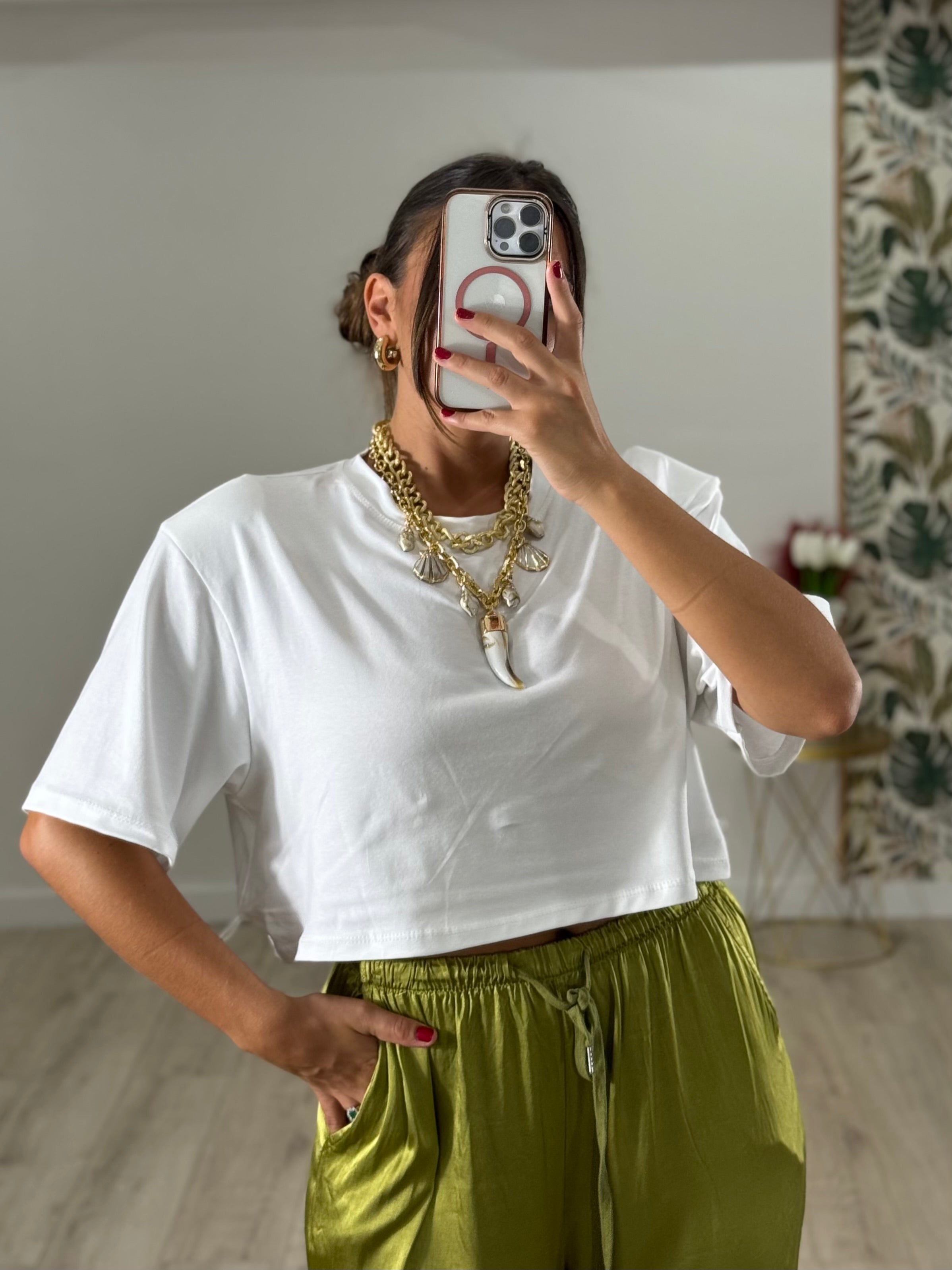 T-Shirt Spallina con Gancetto