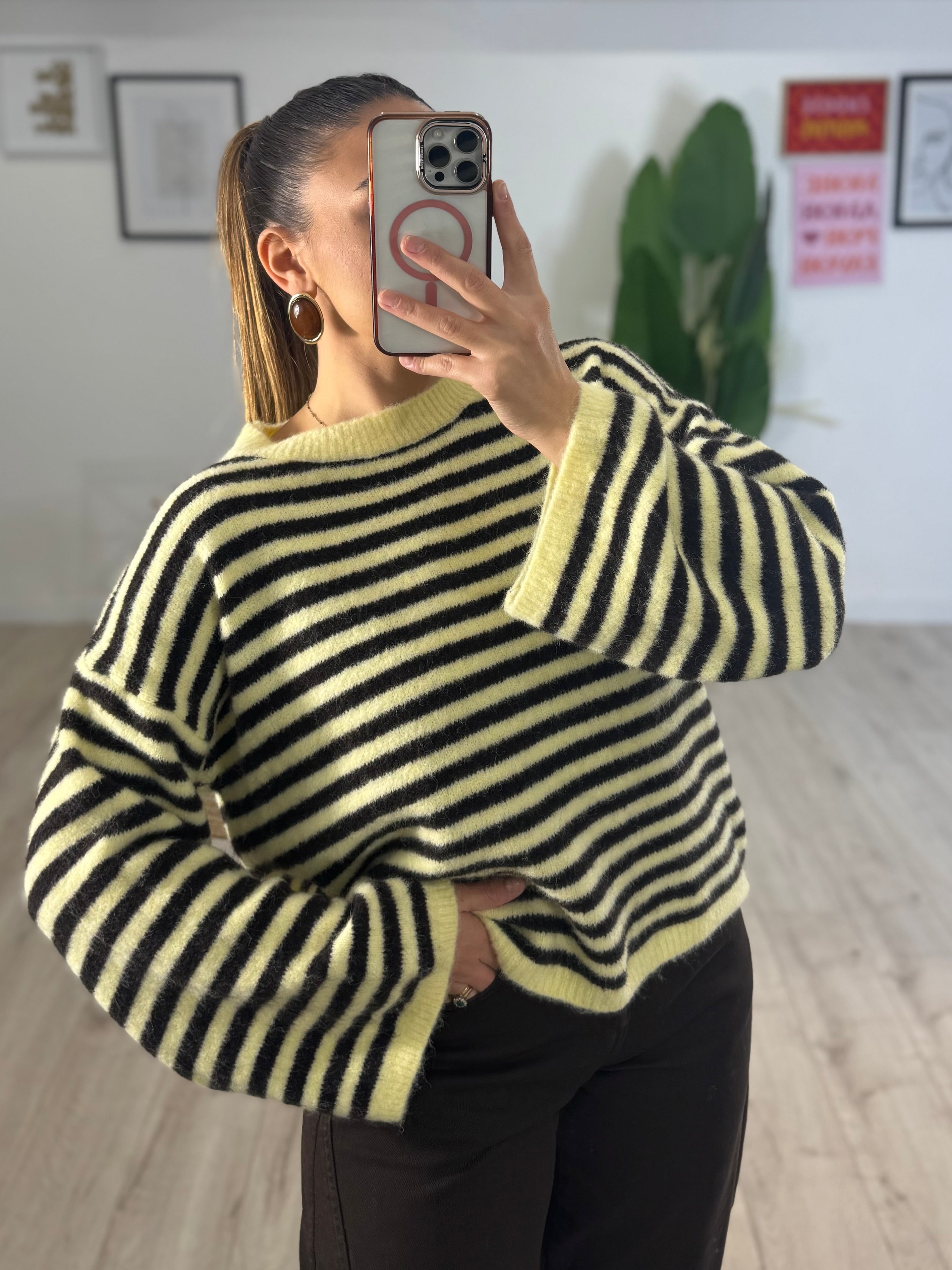 Maglione Mohair Girocollo