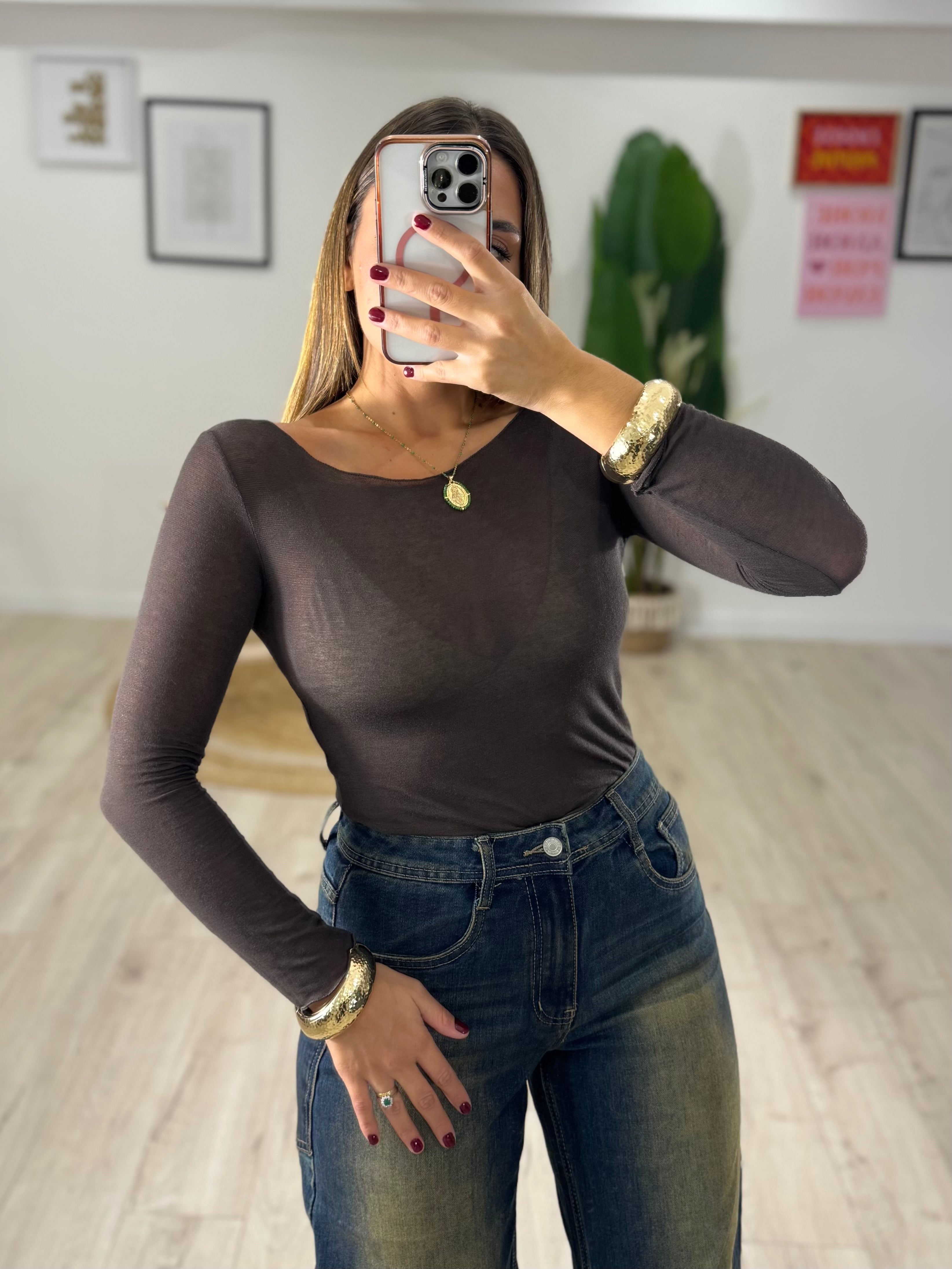 Maglia Cashmere Marrone